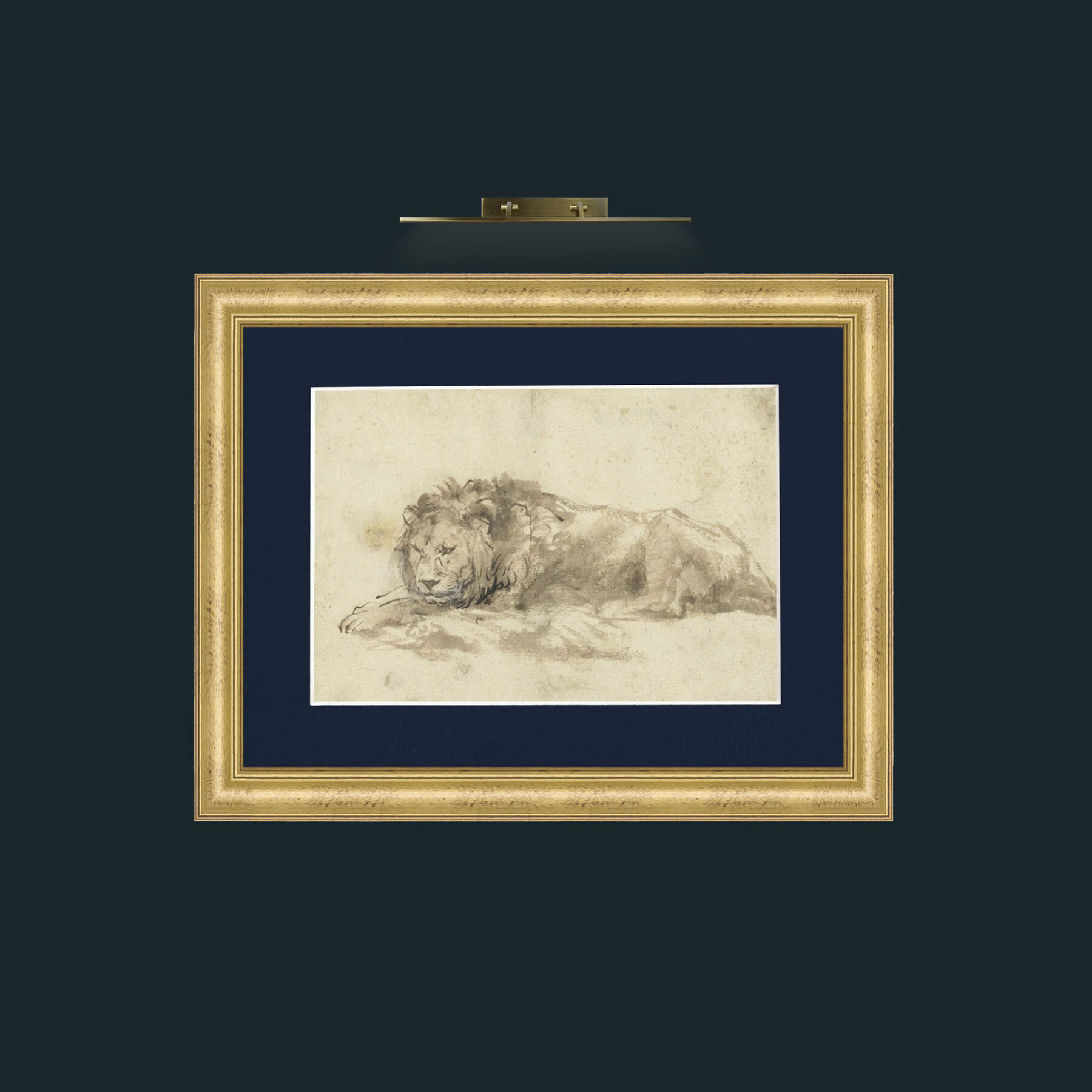 Art-Lion-Frame-9WideGilt-Mount-3Blue.jpg