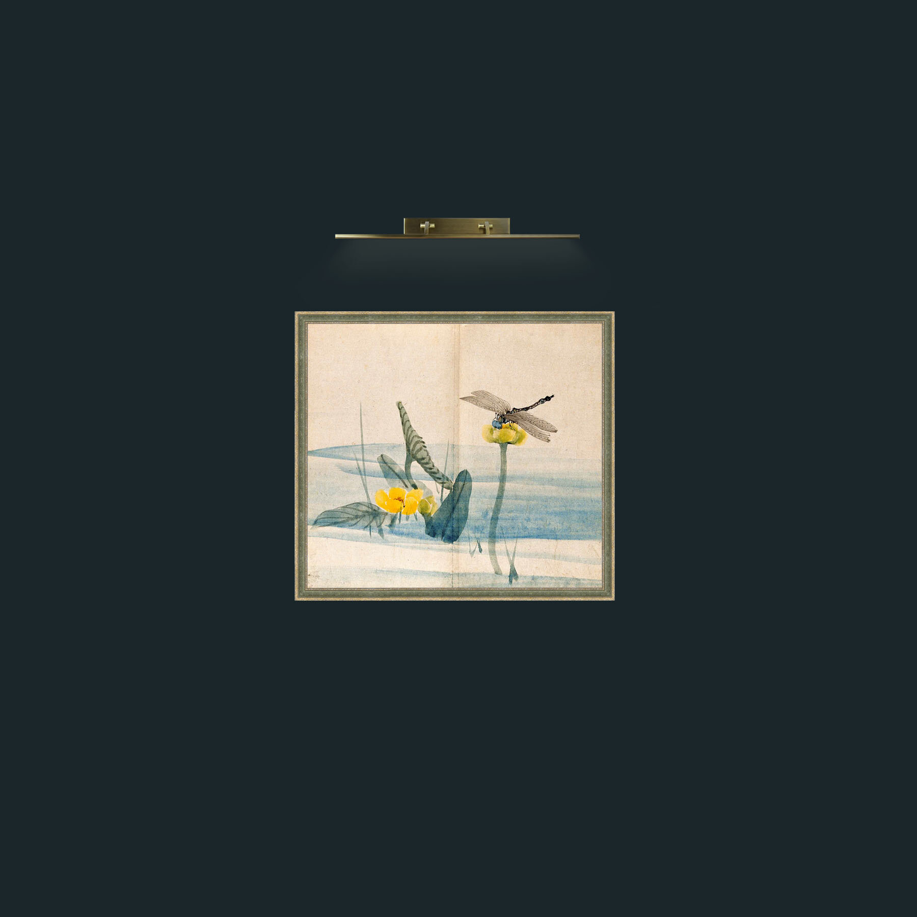 Art-Lillies and Dragonfly-Frame-2GreenGiltTextured.jpg