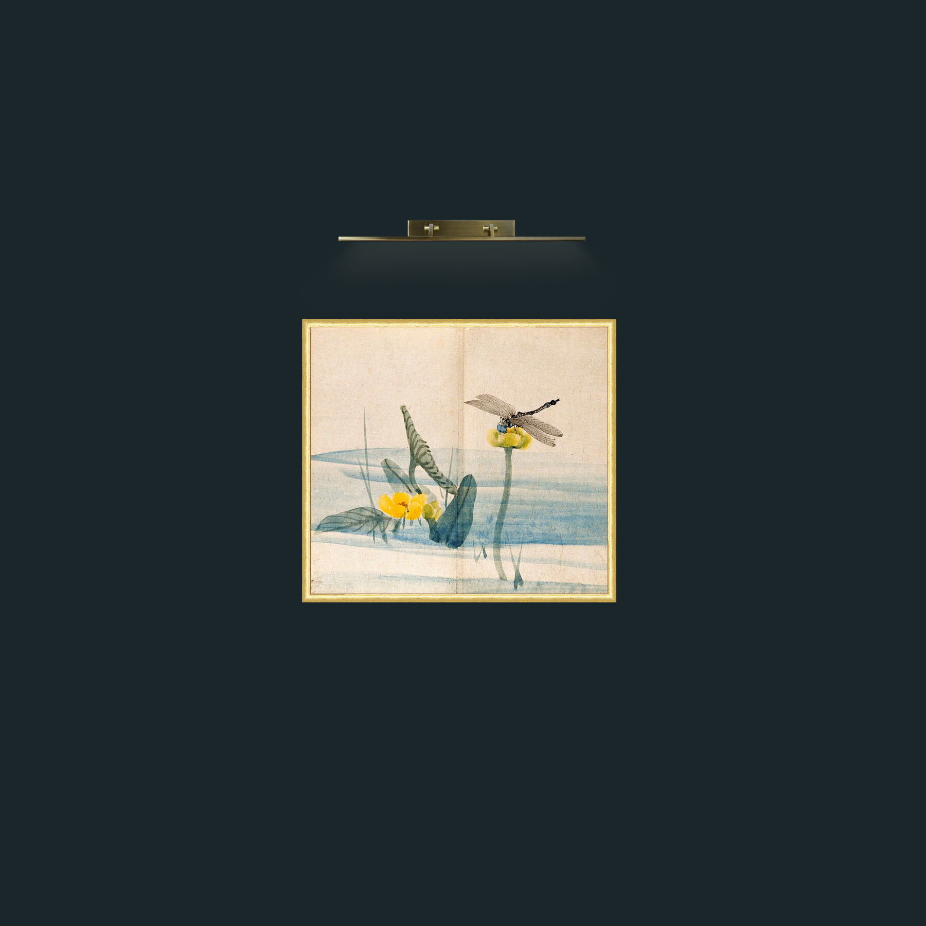 Art-Lillies and Dragonfly-Frame-3RoundedGilt.jpg