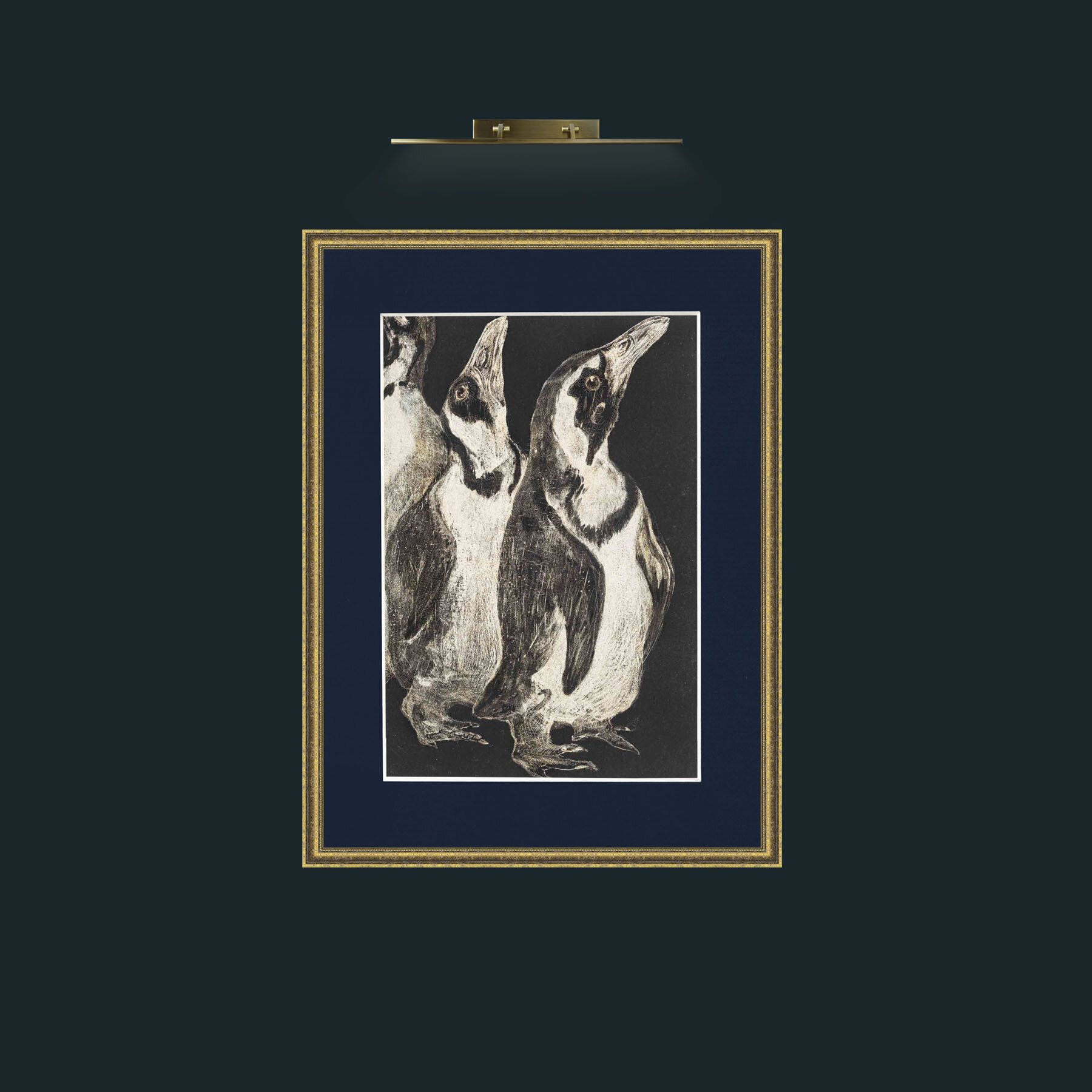 Art-Penguins.jpg-Frame-1TexturedGilt-Mount-3Blue.jpg