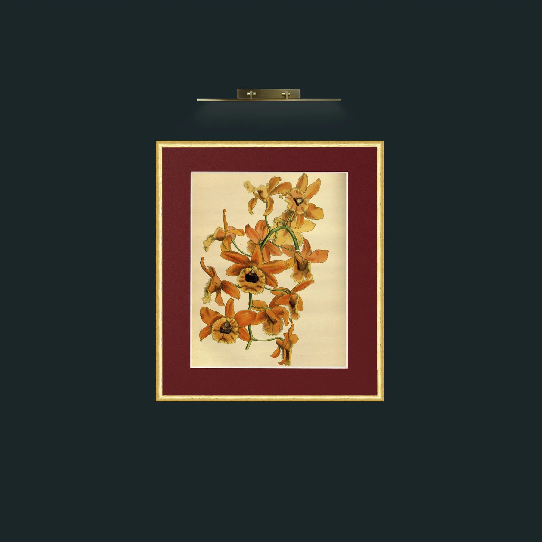 Art-Orange FlowersFrame-3RoundedGilt-Mount-4Red-Art-Orange Flowers.jpg
