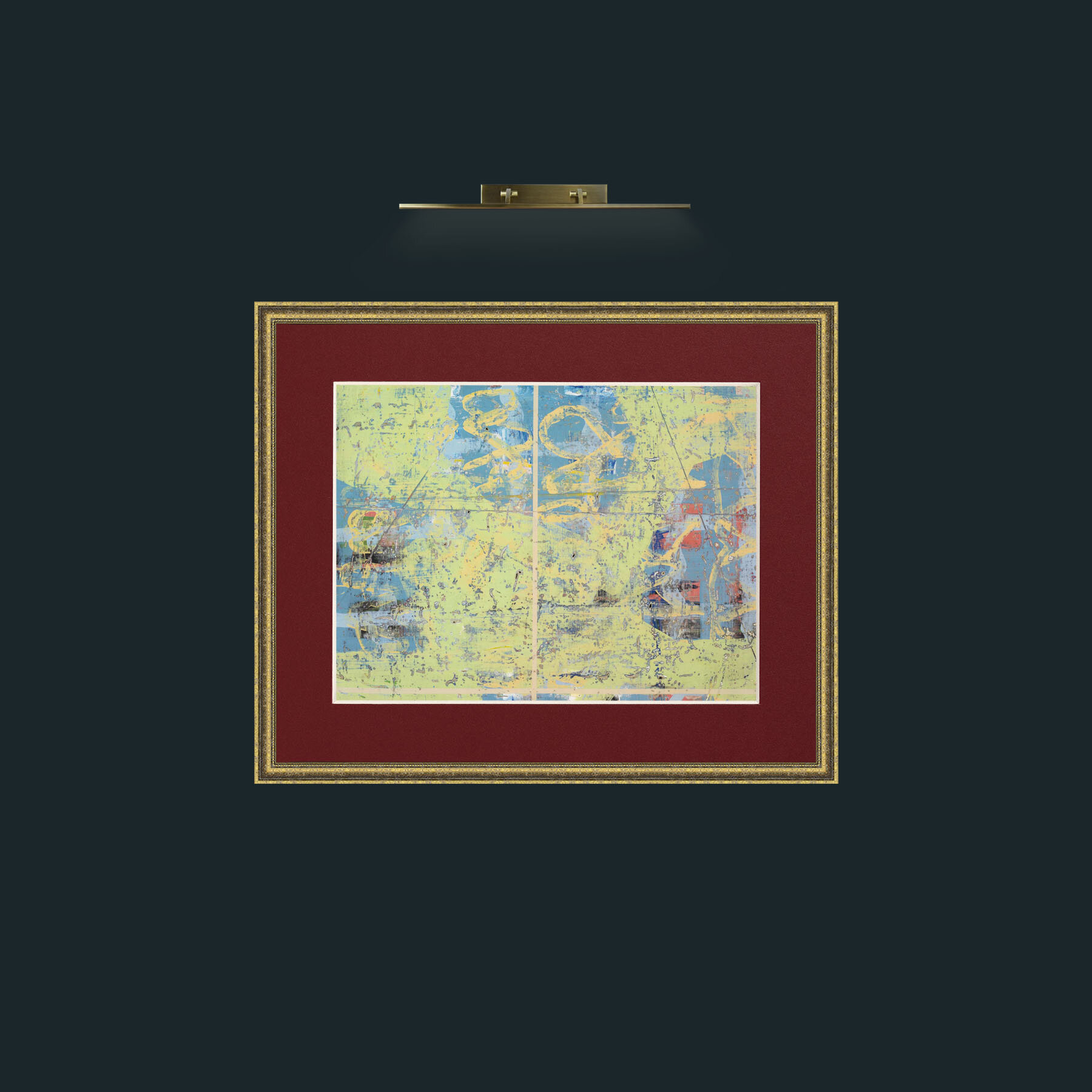 Art-Green Staion-Frame-1GiltTextured-Mount-4Red.jpg