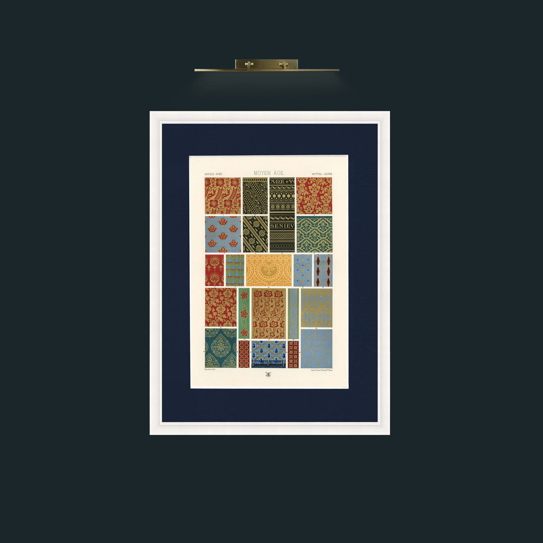Art-Middle Ages Patterns in Block.jpg-Frame-5White-Mount-3Blue.jpg