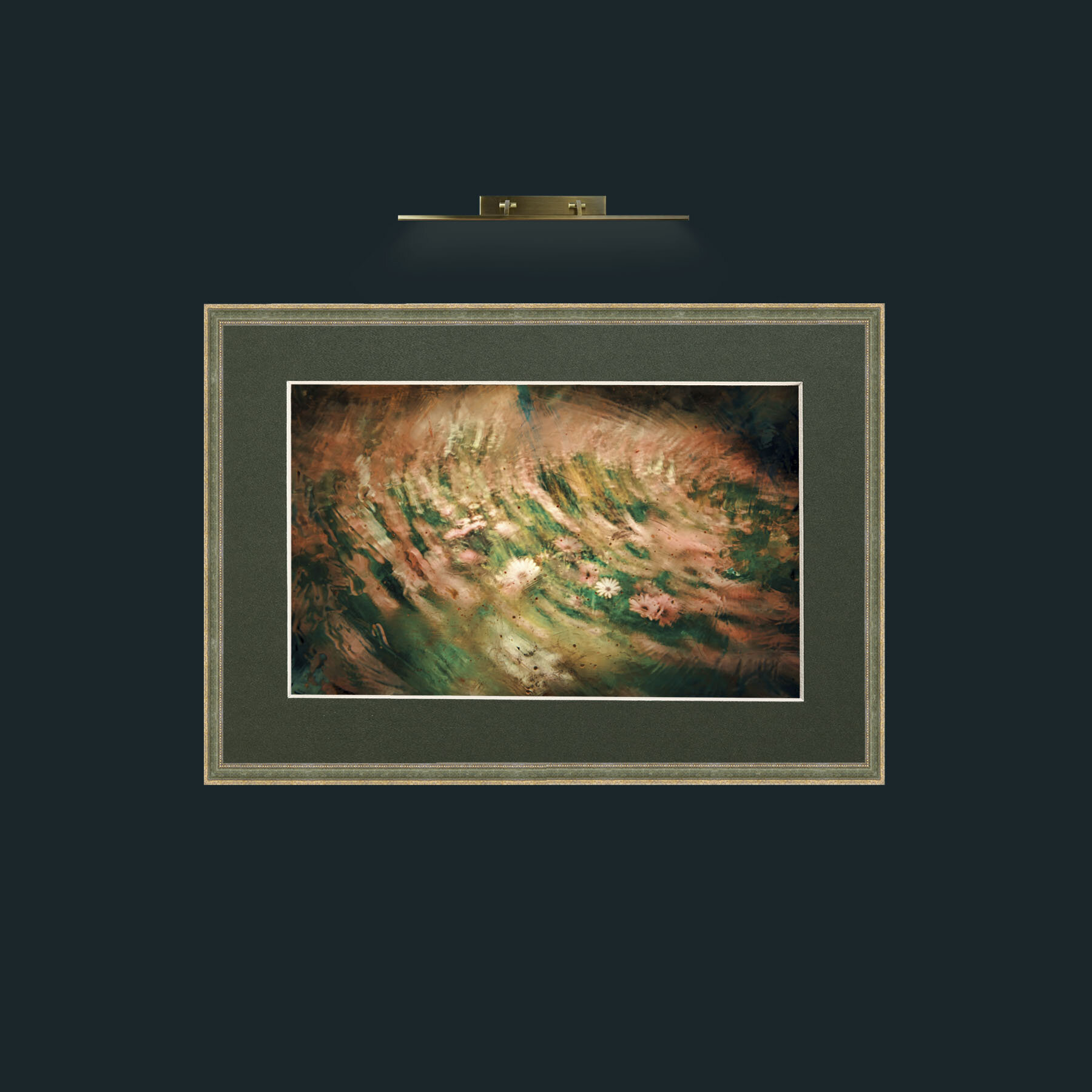 Art-Abstract Field of Flowers.jpg-Frame-2GreenGiltTextured-Mount-2Green.jpg