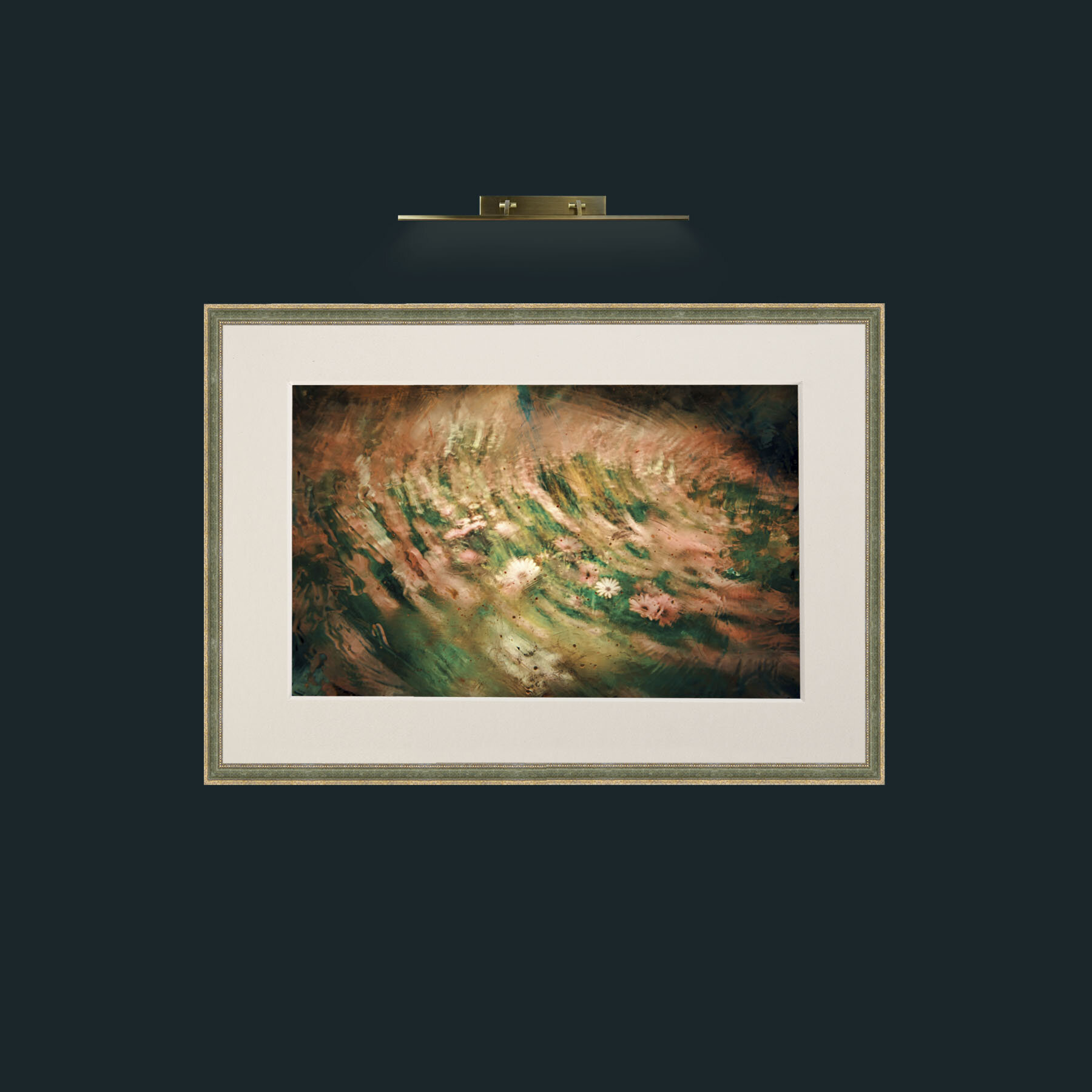 Art-Abstract Field of Flowers.jpg-Frame-2GreenGiltTextured-Mount-1Antique.jpg