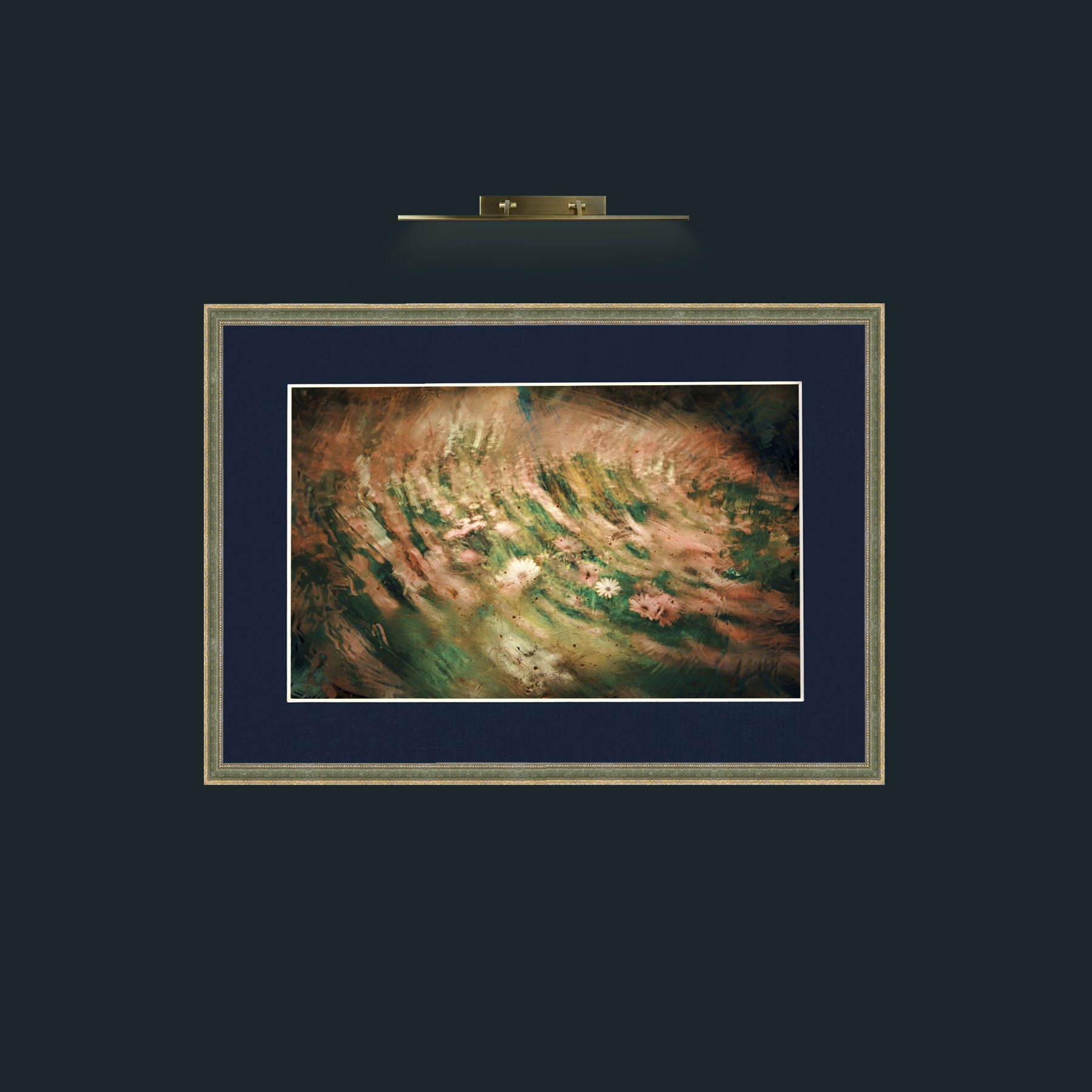 Art-Abstract Field of Flowers.jpg-Frame-2GreenGiltTextured-Mount-3Blue.jpg
