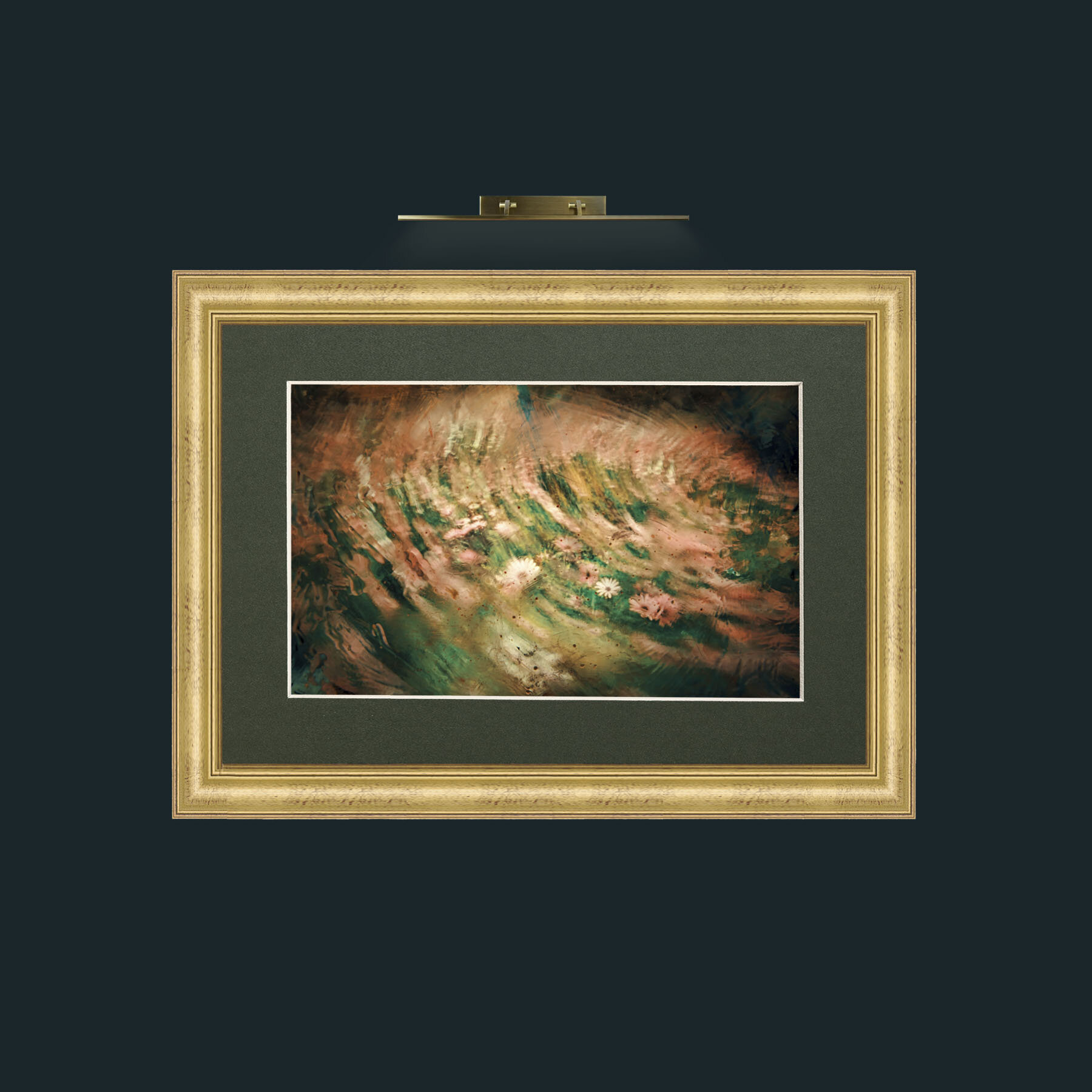 Art-Abstract Field of Flowers.jpg-Frame-9WideGilt-Mount-2Green.jpg