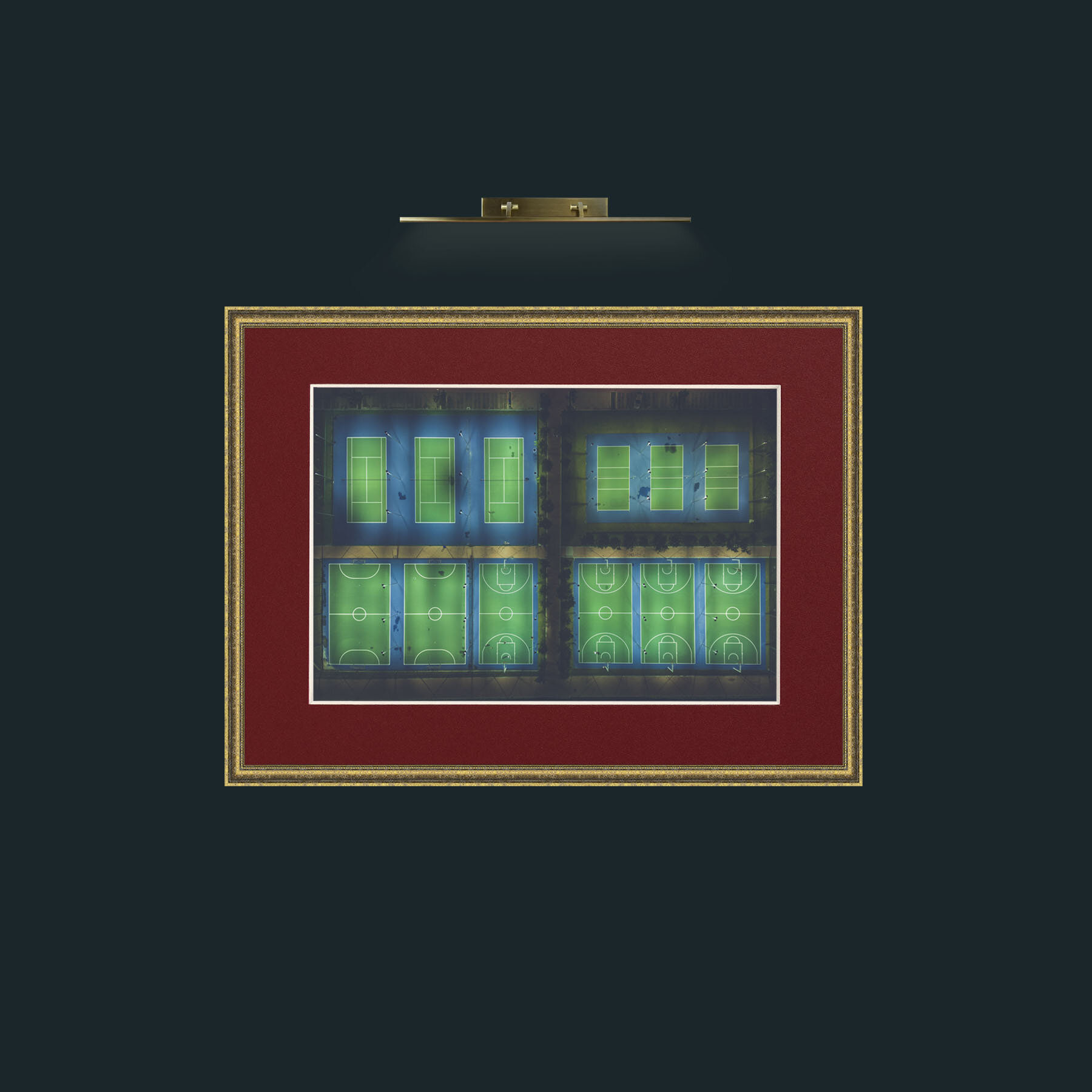 Art-All lit Up-Frame-1TexturedGilt-Mount-4Red.jpg