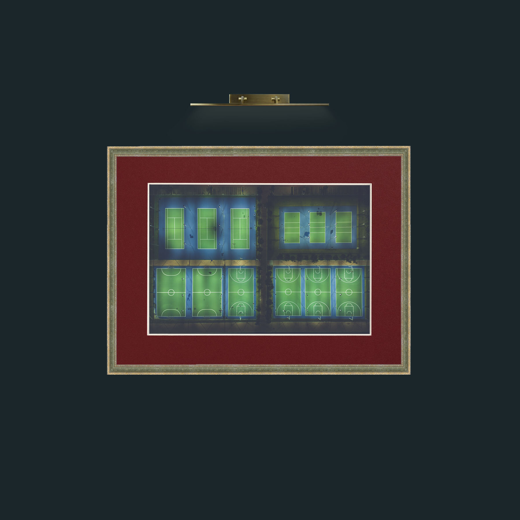 Art-All lit Up-Frame-2GreenGiltTextured-Mount-4Red.jpg