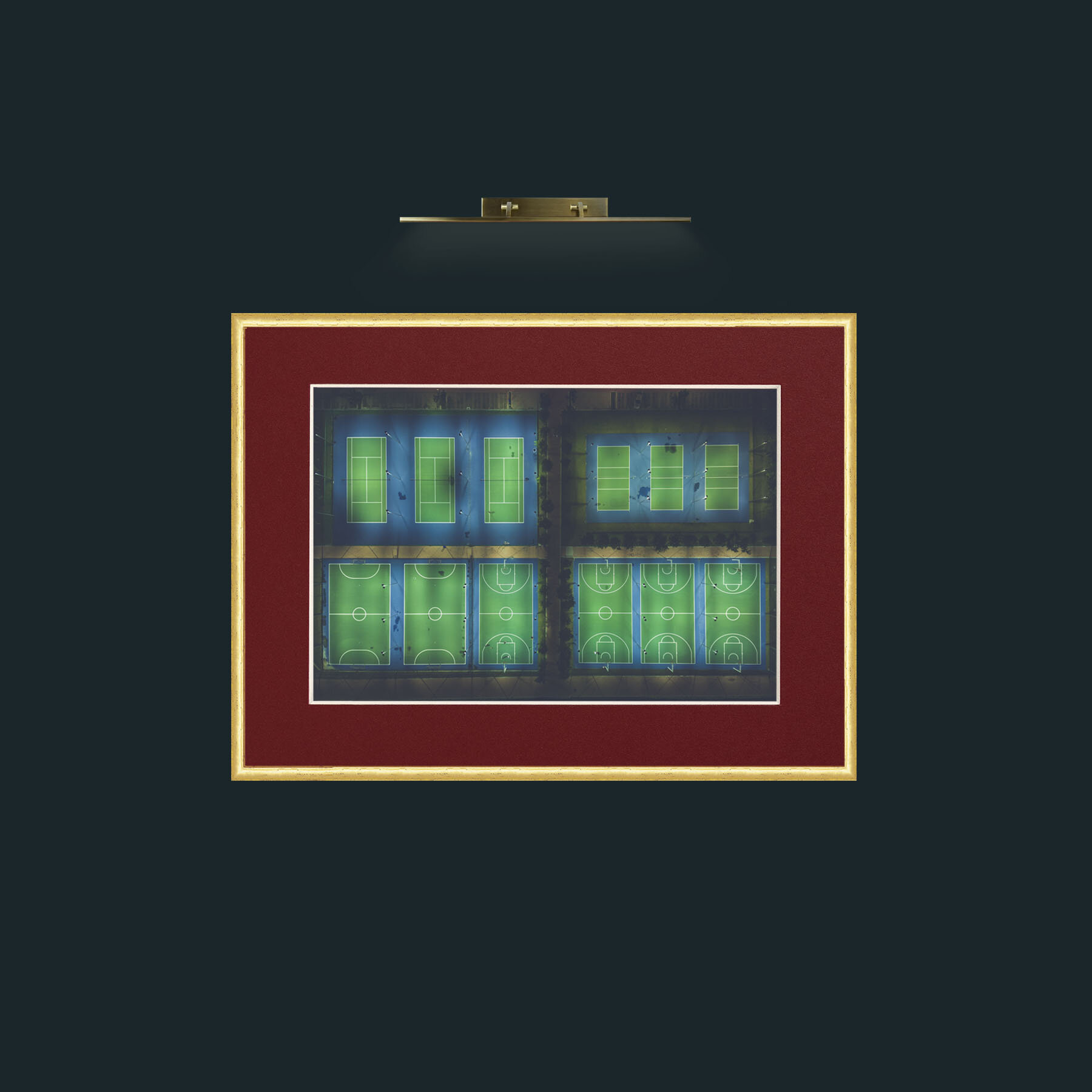 Art-All lit Up-Frame-3RoundedGilt-Mount-4Red.jpg