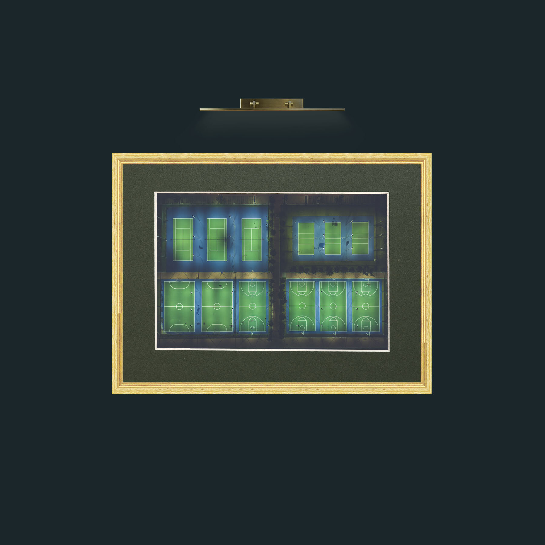 Art-All lit Up-Frame-4BevelledGilt-Mount-2Green.jpg