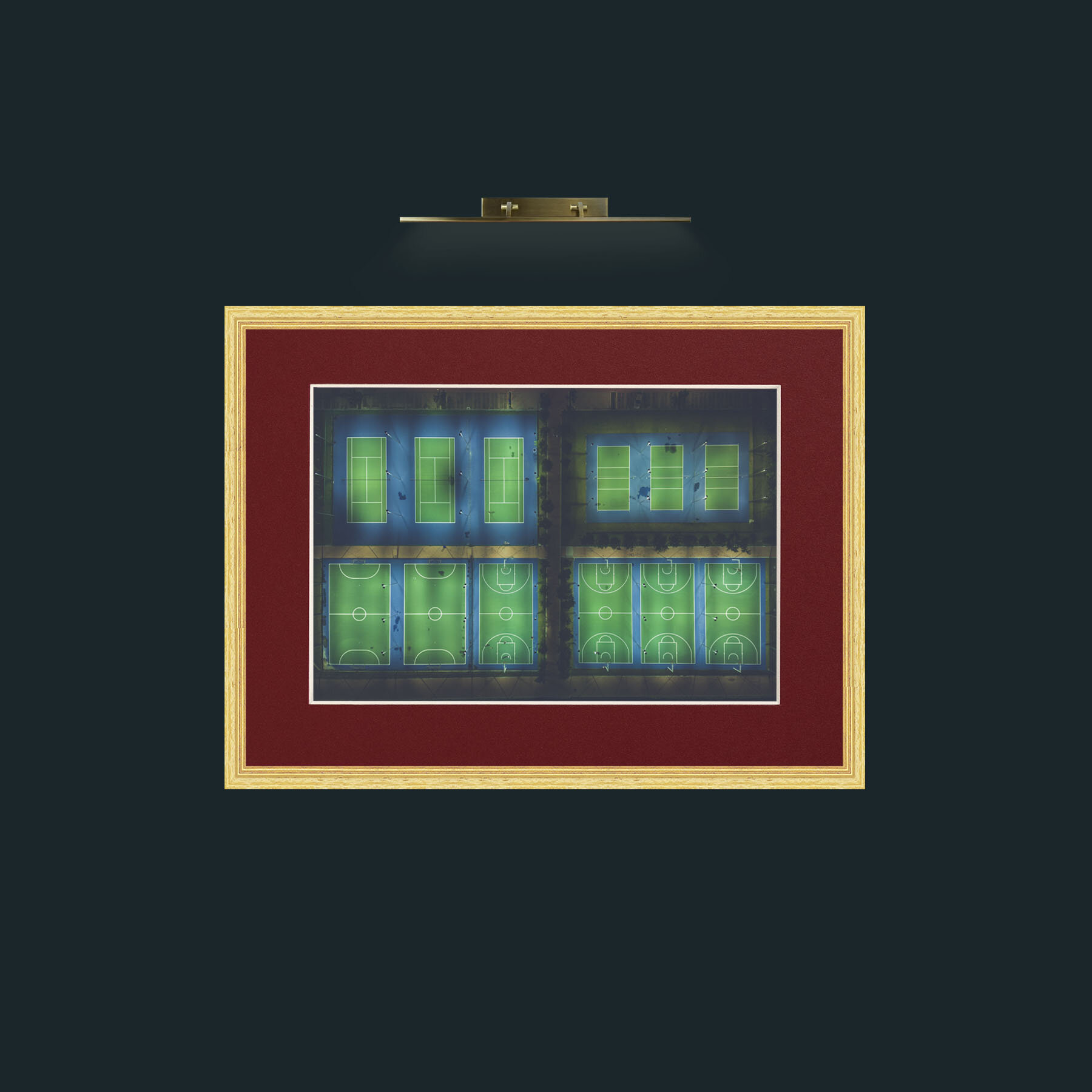Art-All lit Up-Frame-4BevelledGilt-Mount-4Red.jpg