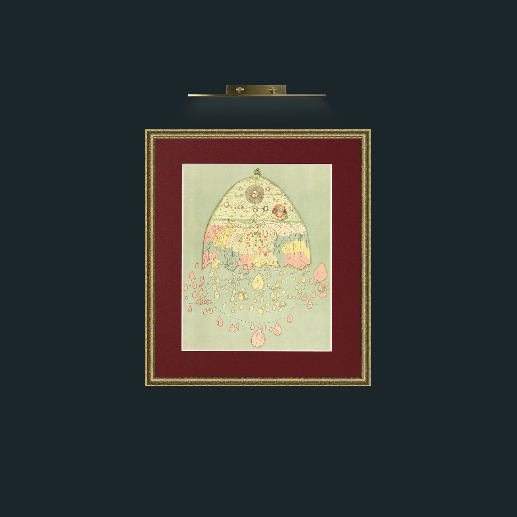 Art-Burmease Map of the World-Frame-1GiltTextured-Mount-4Red.jpg