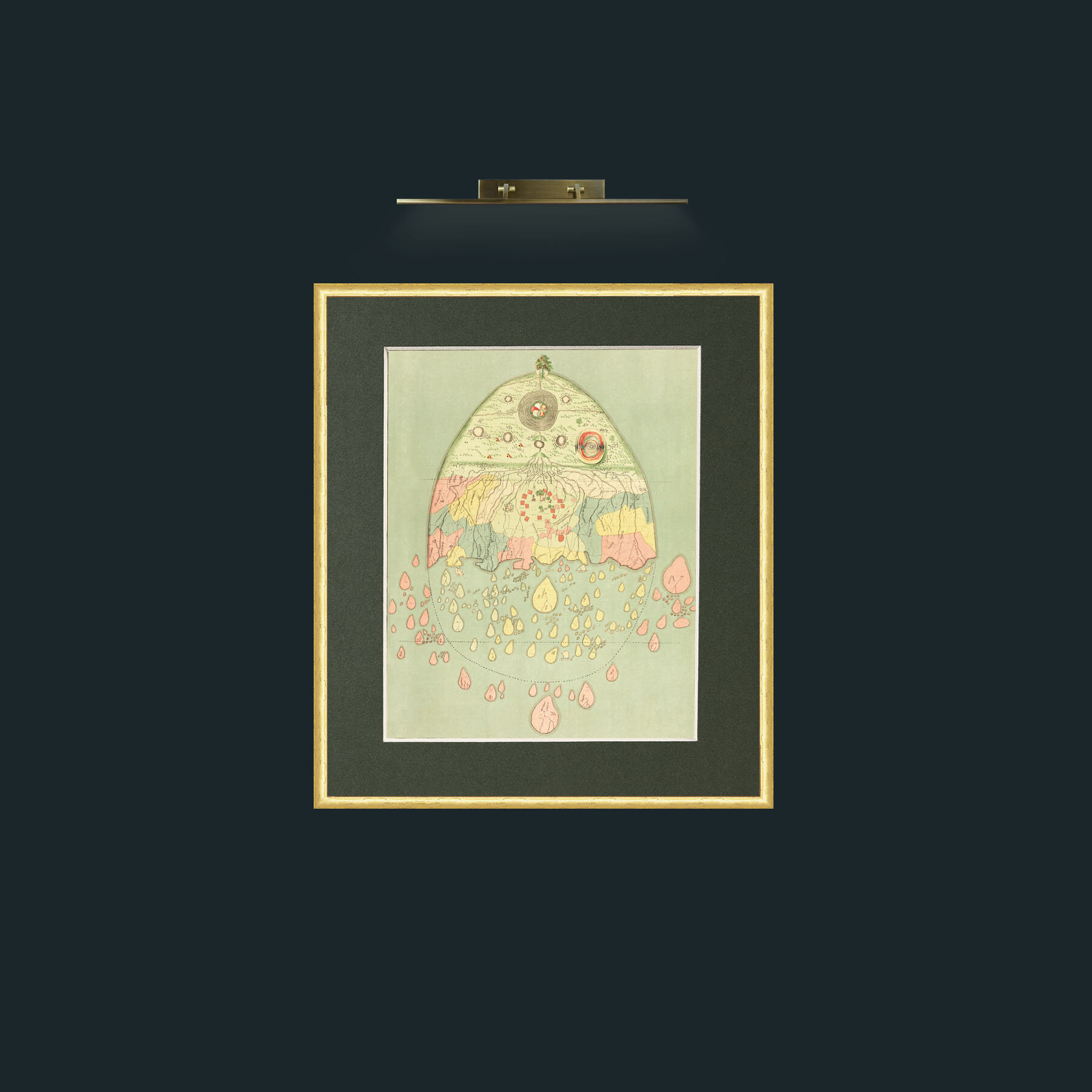 Art-Burmease Map of the World-Frame-3RoundedGilt-Mount-2Green.jpg