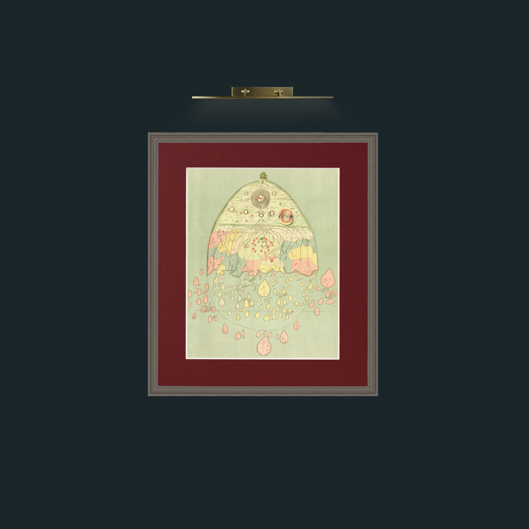 Art-Burmease Map of the World-Frame-6Grey-Mount-4Red.jpg