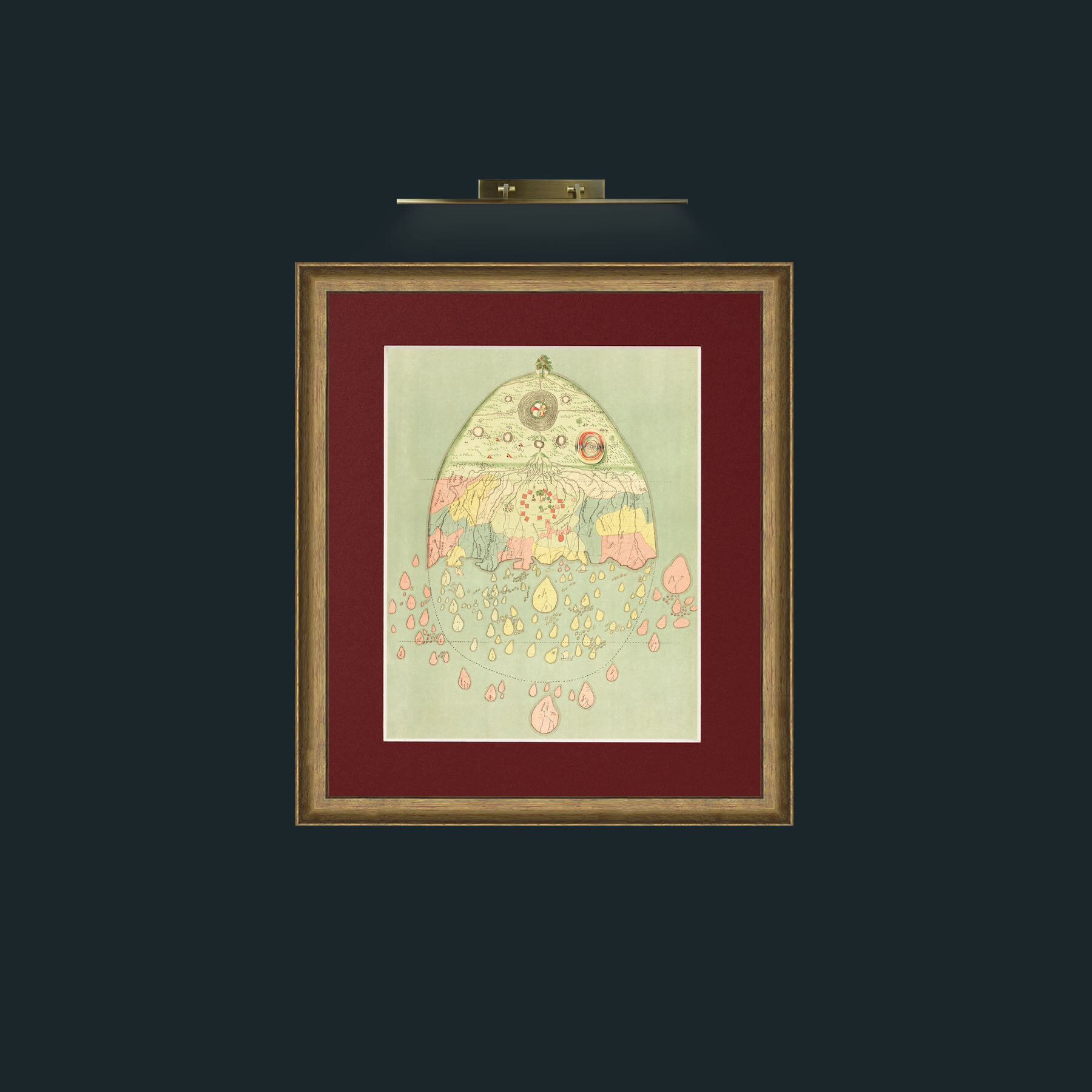 Art-Burmease Map of the World-Frame-8RedGreenGilt-Mount-4Red.jpg