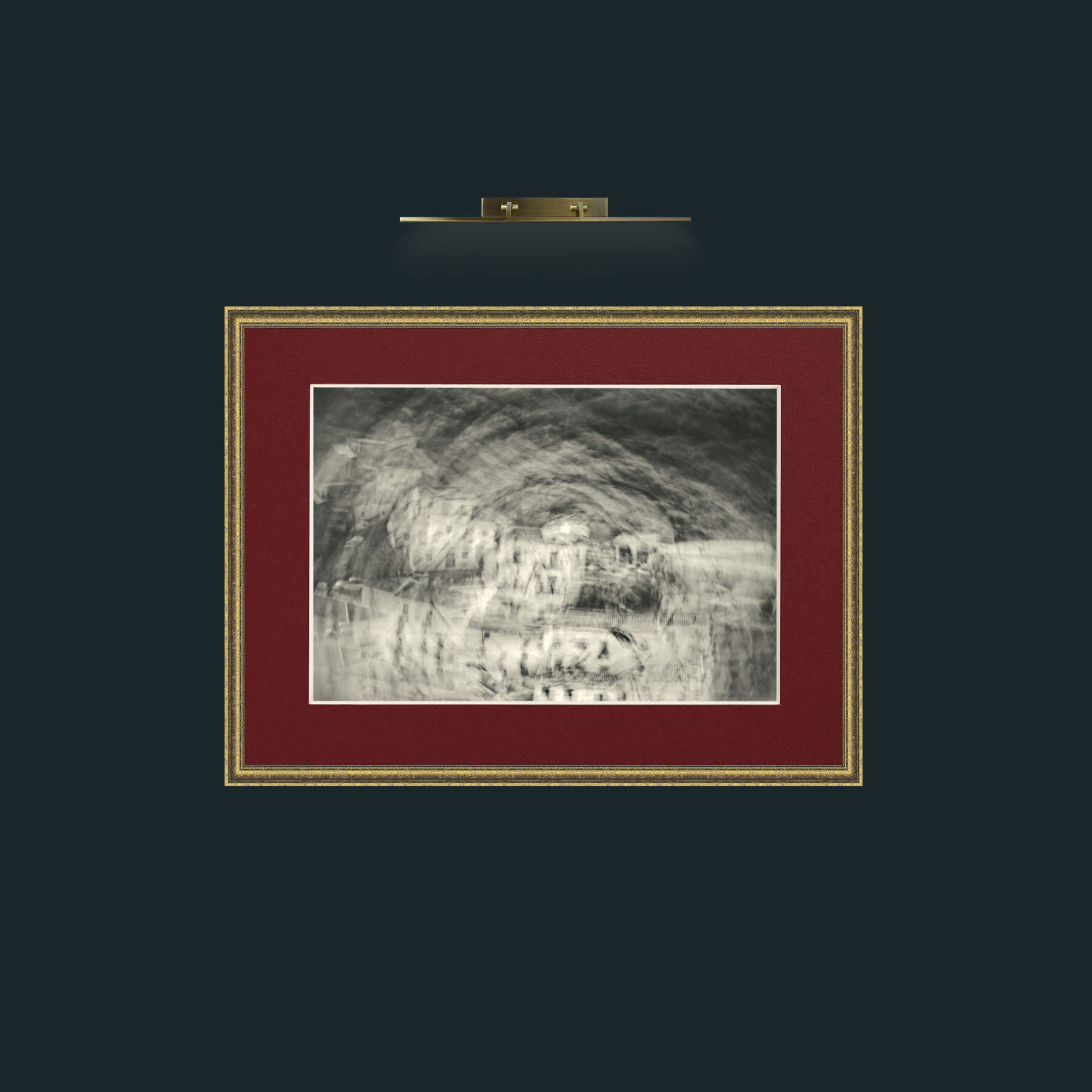 Art-Cirkular Monokhrome-Frame-1TexturedGilt-Mount-4Red.jpg
