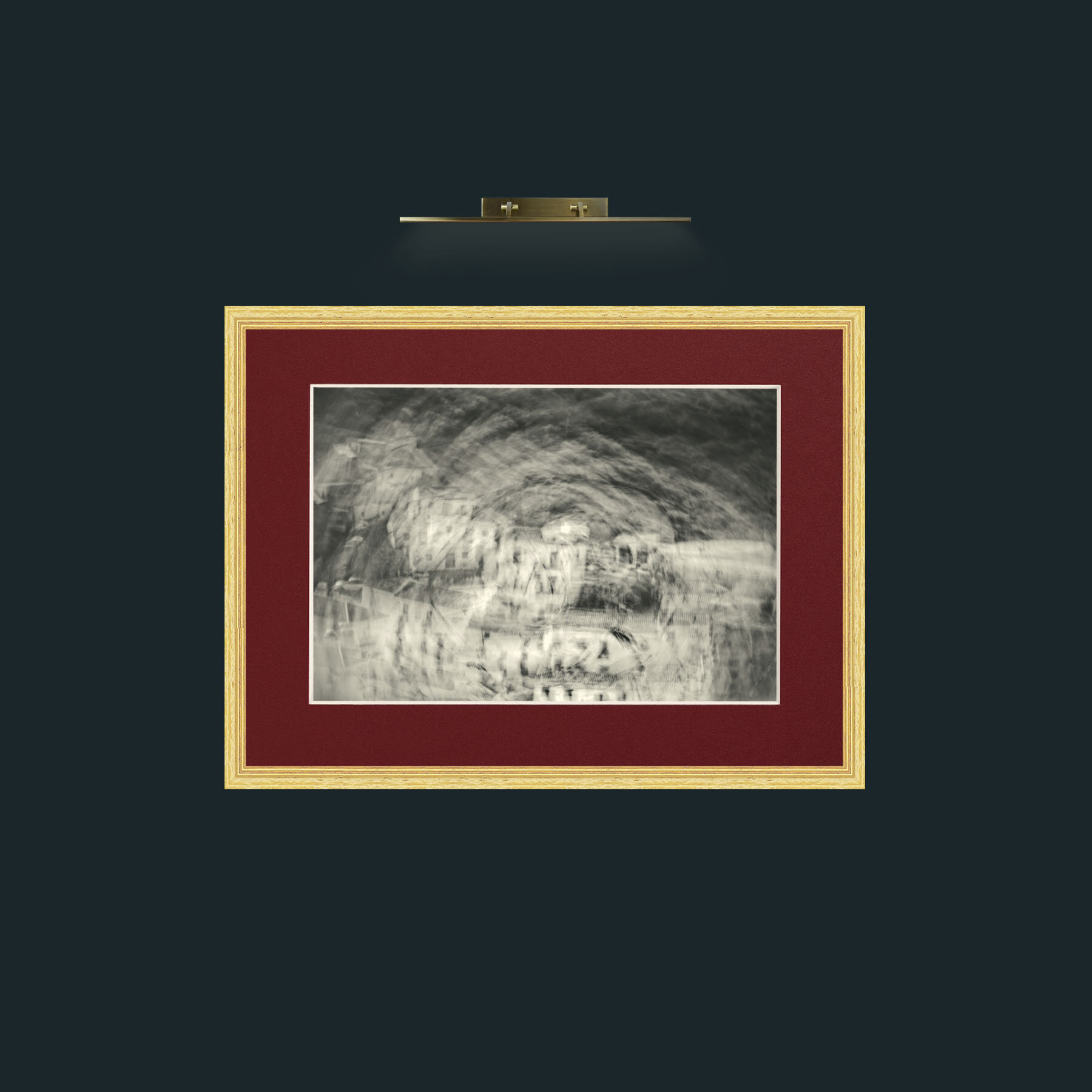 Art-Cirkular Monokhrome-Frame-4BevelledGilt-Mount-4Red.jpg
