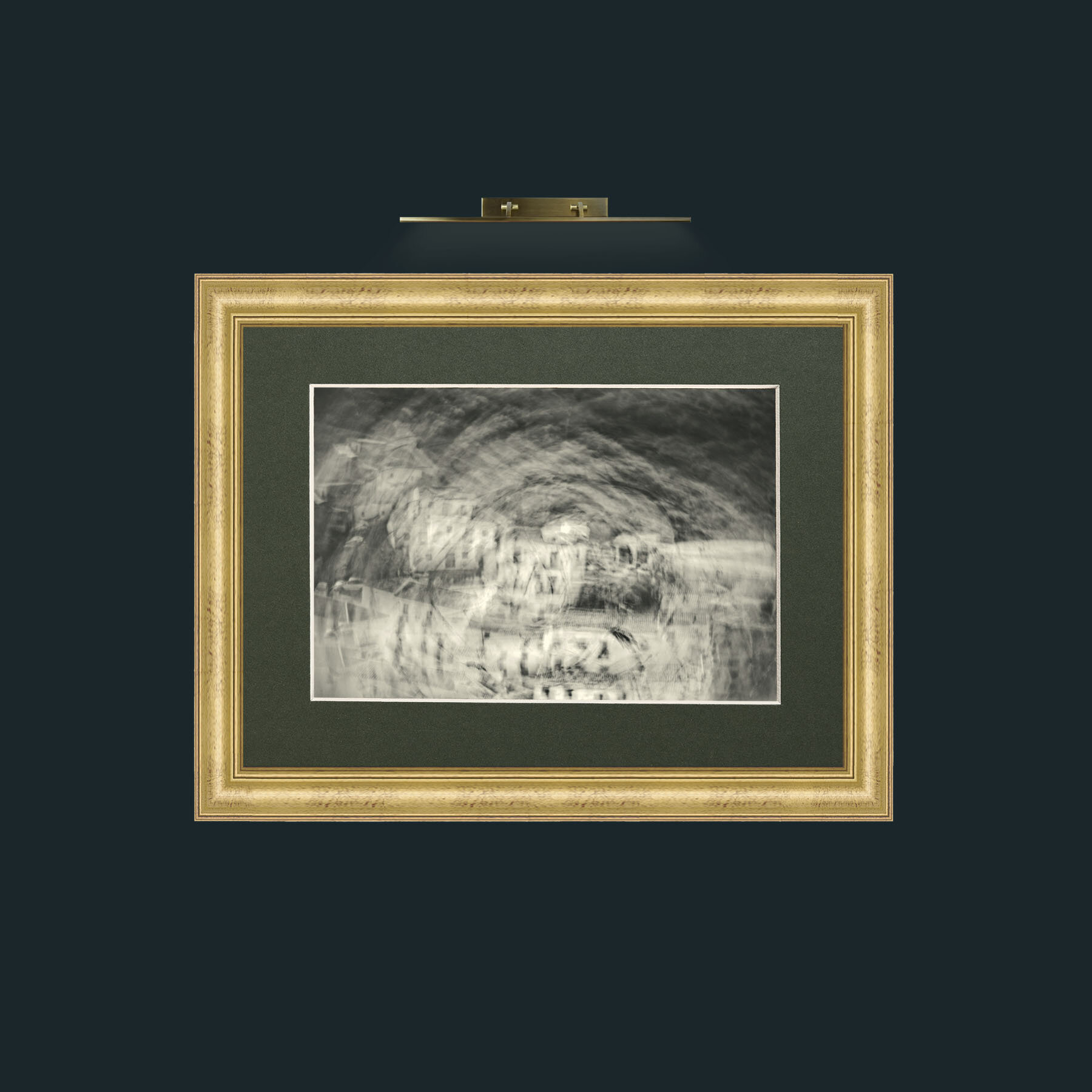 Art-Cirkular Monokhrome-Frame-9WideGilt-Mount-2Green.jpg