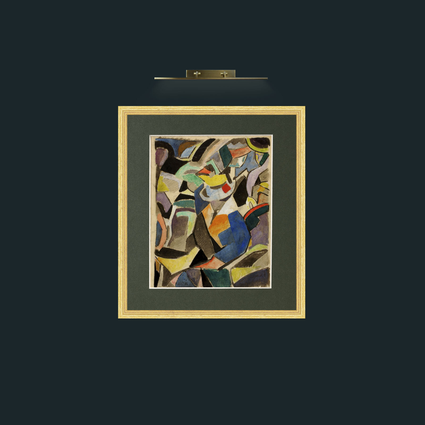 Art-Female Figure-Frame-4BevelledGilt-Mount-2Green.jpg