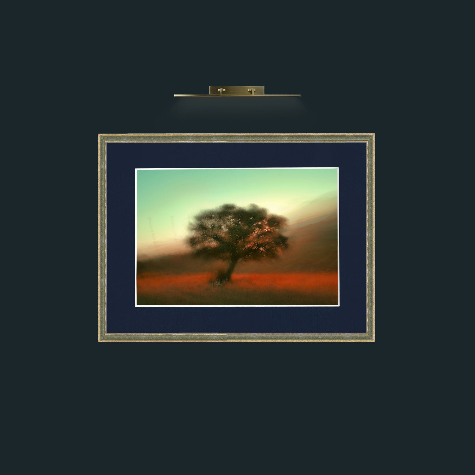 Art-Dreamy Tree-Frame-2GreenGiltTextured-Mount-3Blue.jpg