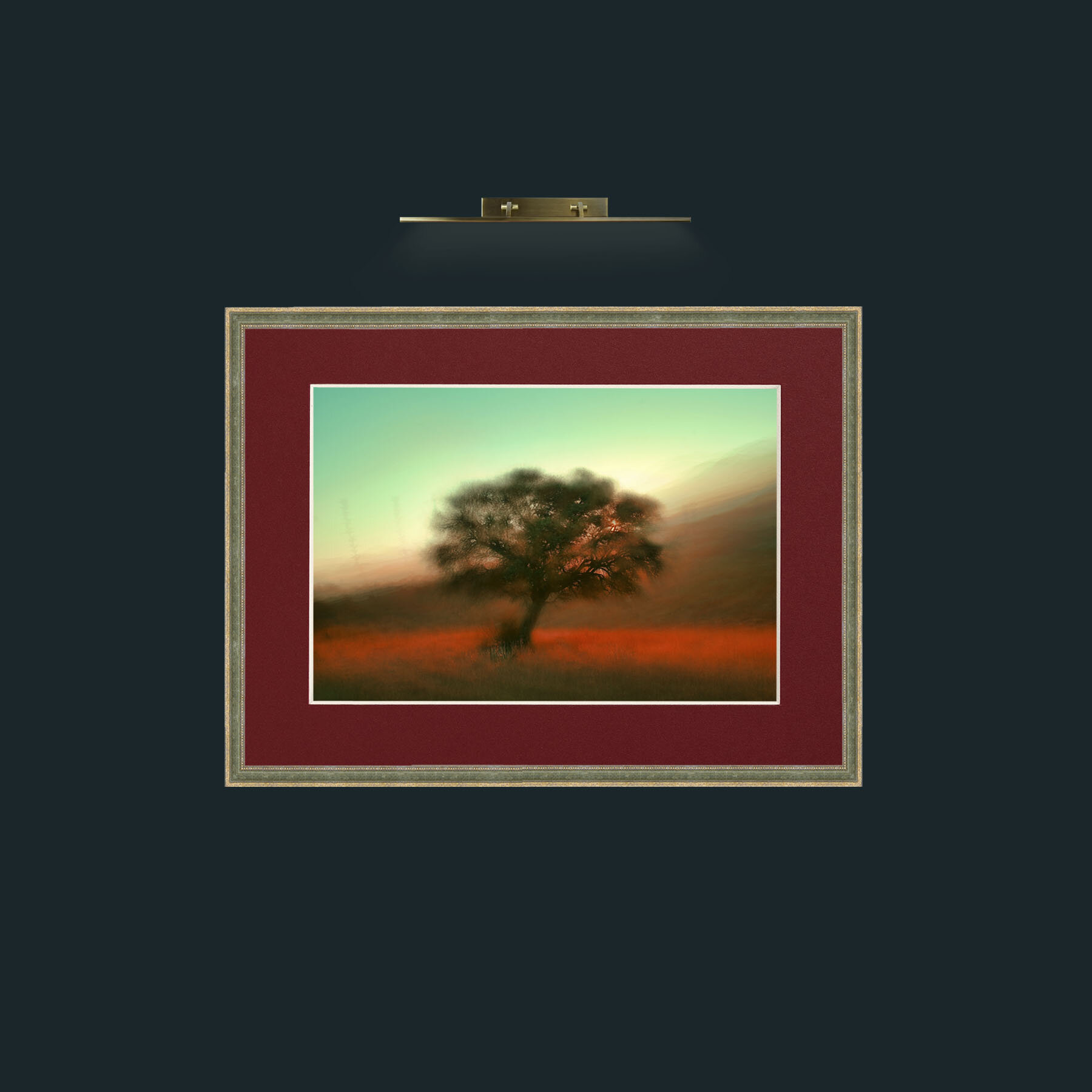 Art-Dreamy Tree-Frame-2GreenGiltTextured-Mount-4Red.jpg