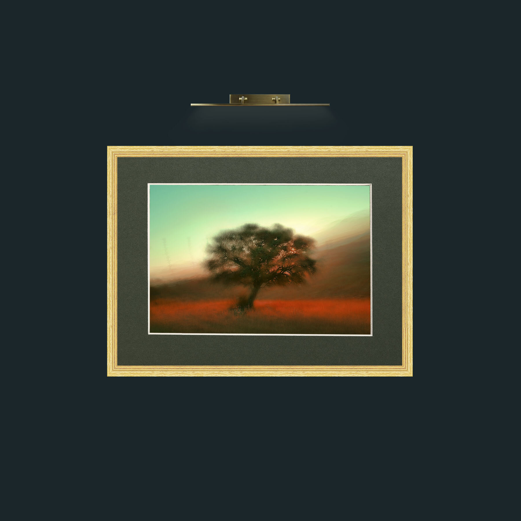 Art-Dreamy Tree-Frame-4BevelledGilt-Mount-2Green.jpg