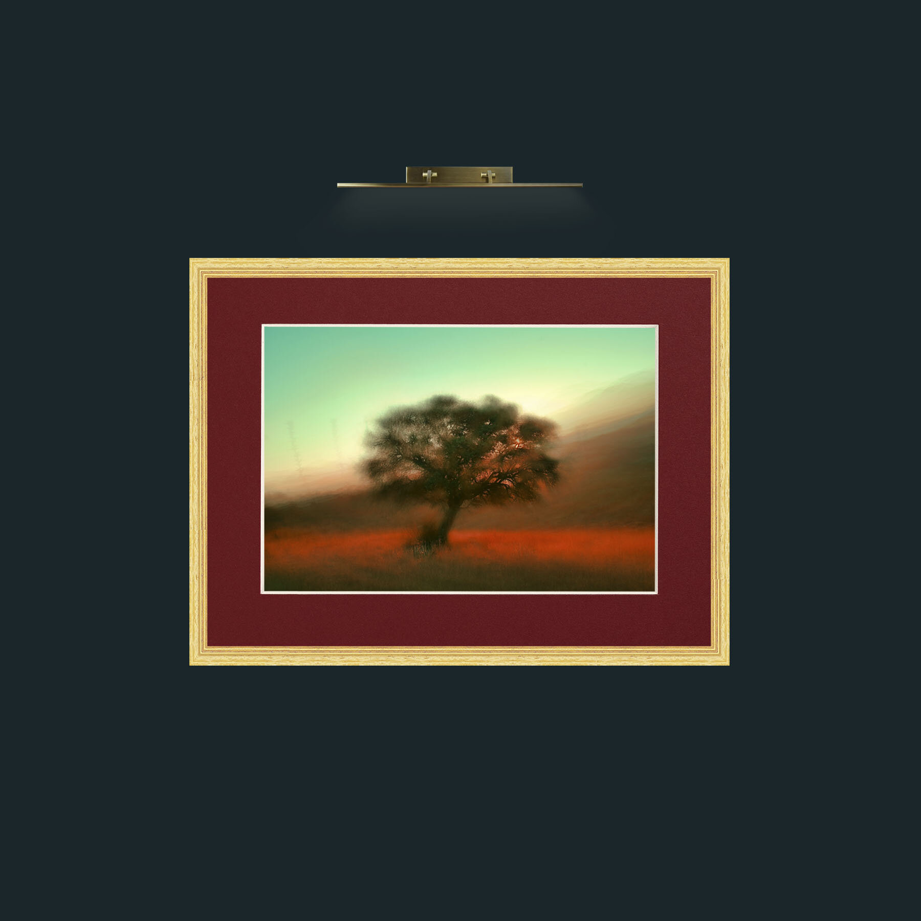 Art-Dreamy Tree-Frame-4BevelledGilt-Mount-4Red.jpg