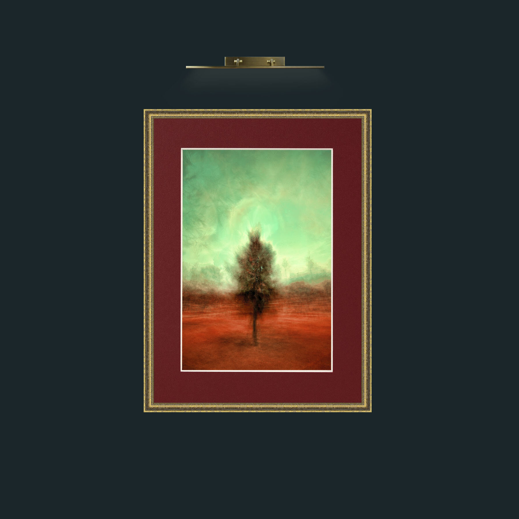 Art-Isolated Tree.jpg-Frame-1TexturedGilt-Mount-4Red.jpg