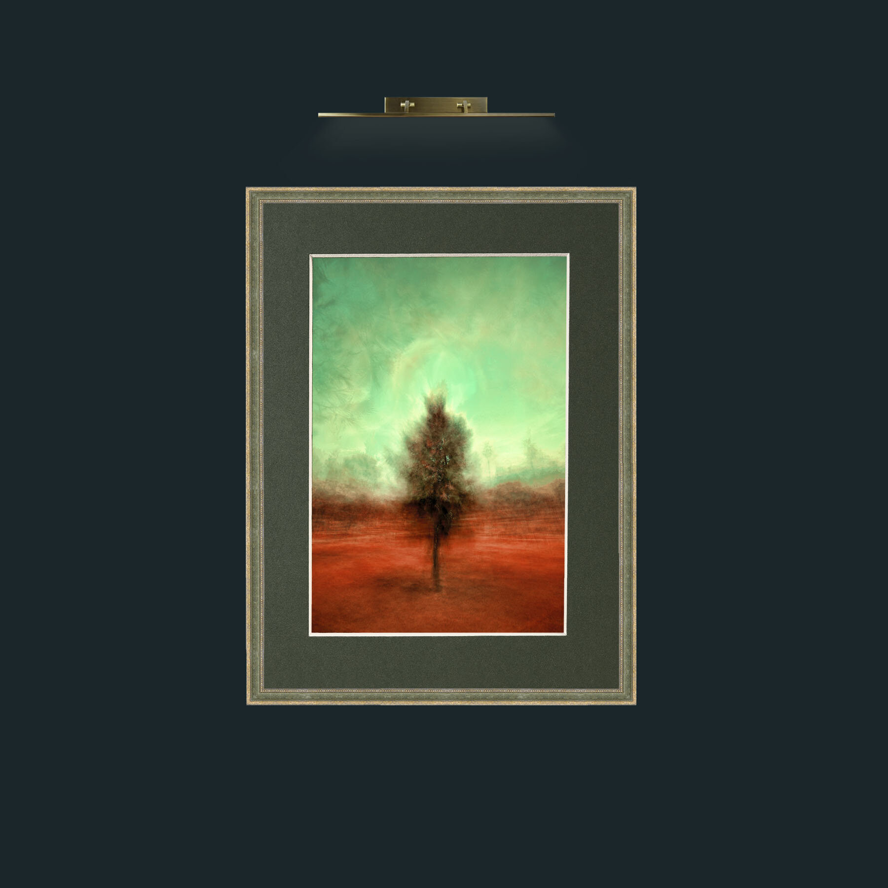 Art-Isolated Tree.jpg-Frame-2GreenGiltTextured-Mount-2Green.jpg