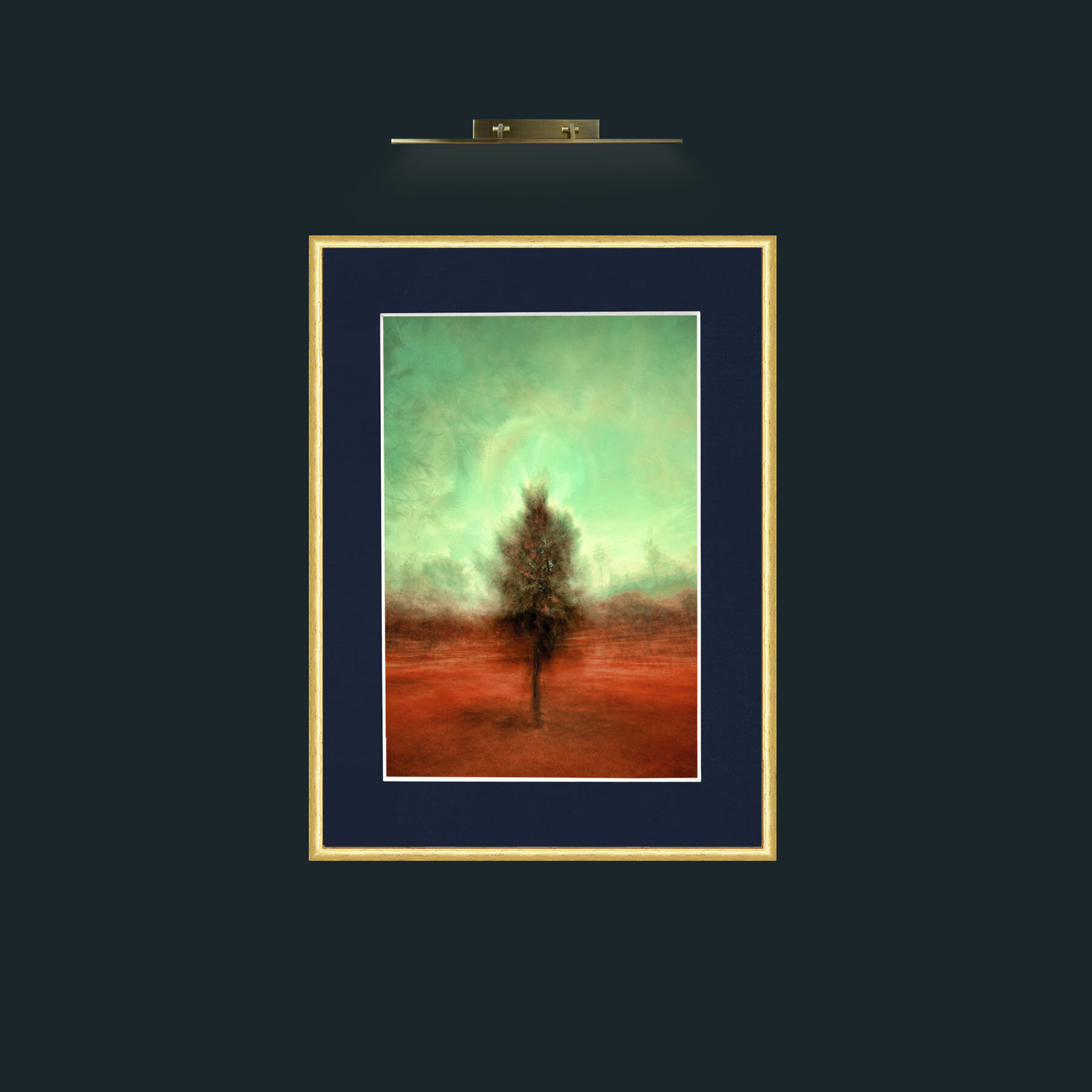 Art-Isolated Tree.jpg-Frame-3RoundedGilt-Mount-3Blue.jpg