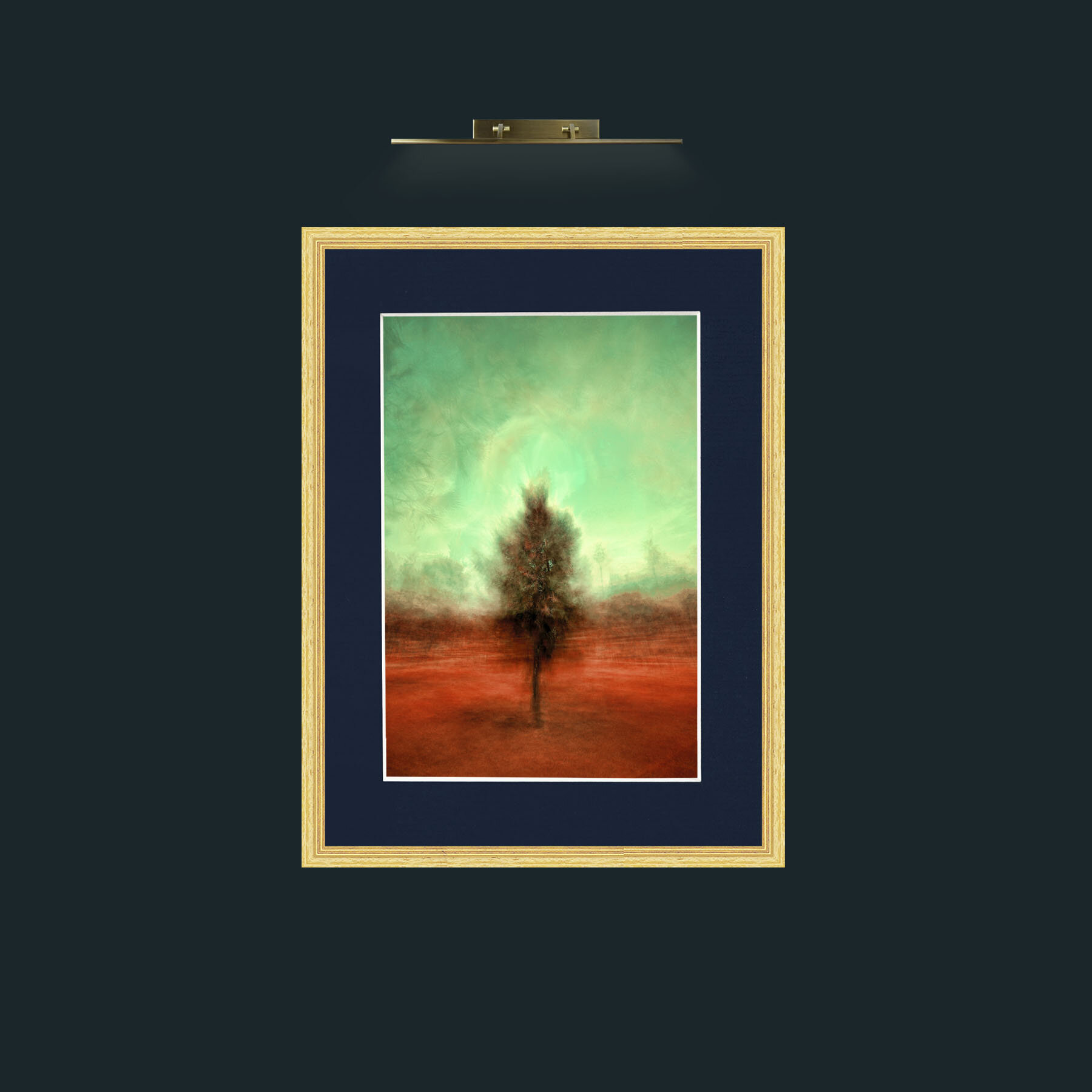 Art-Isolated Tree.jpg-Frame-4BevelledGilt-Mount-3Blue.jpg