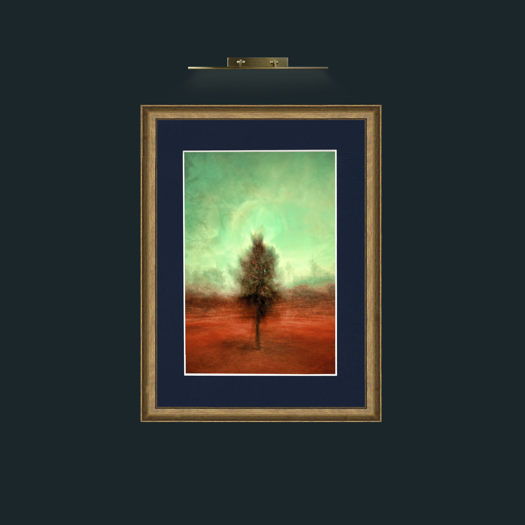 Art-Isolated Tree.jpg-Frame-8AntiqueRedGoldGilt-Mount-3Blue.jpg