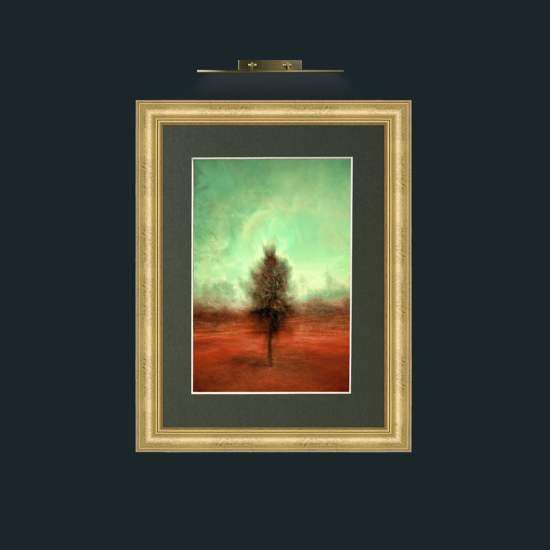 Art-Isolated Tree.jpg-Frame-9WideGilt-Mount-2Green.jpg