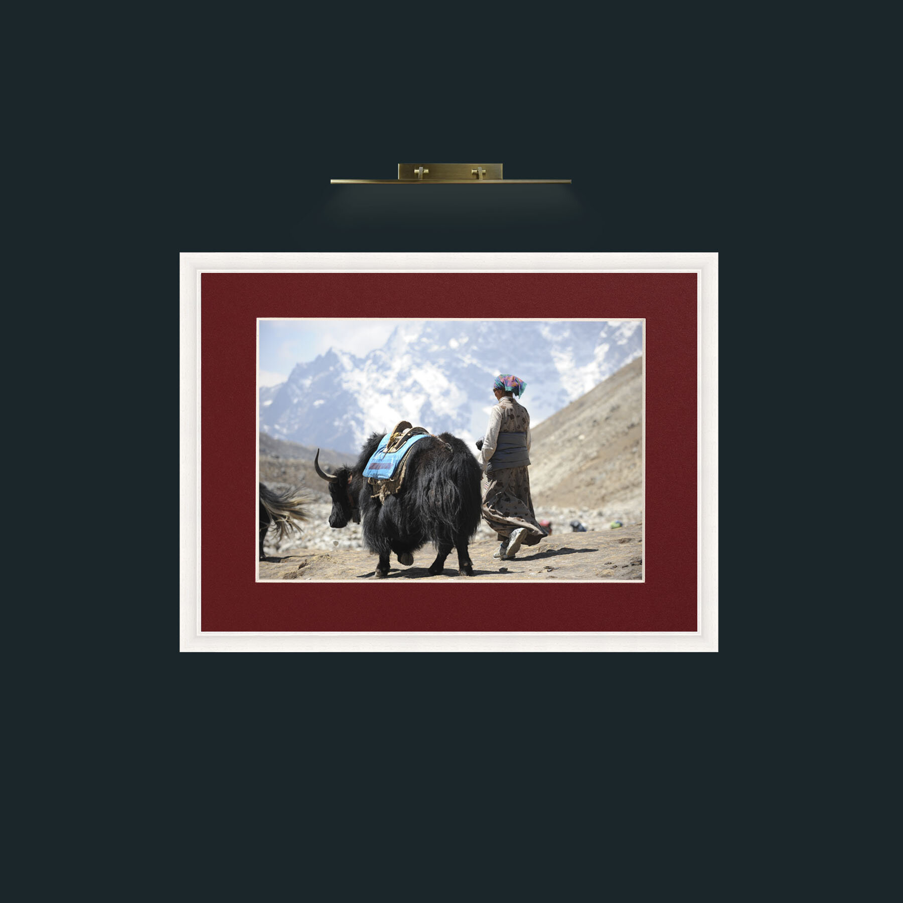 Art-Lady and the Yak-Frame-5White-Mount-4Red.jpg