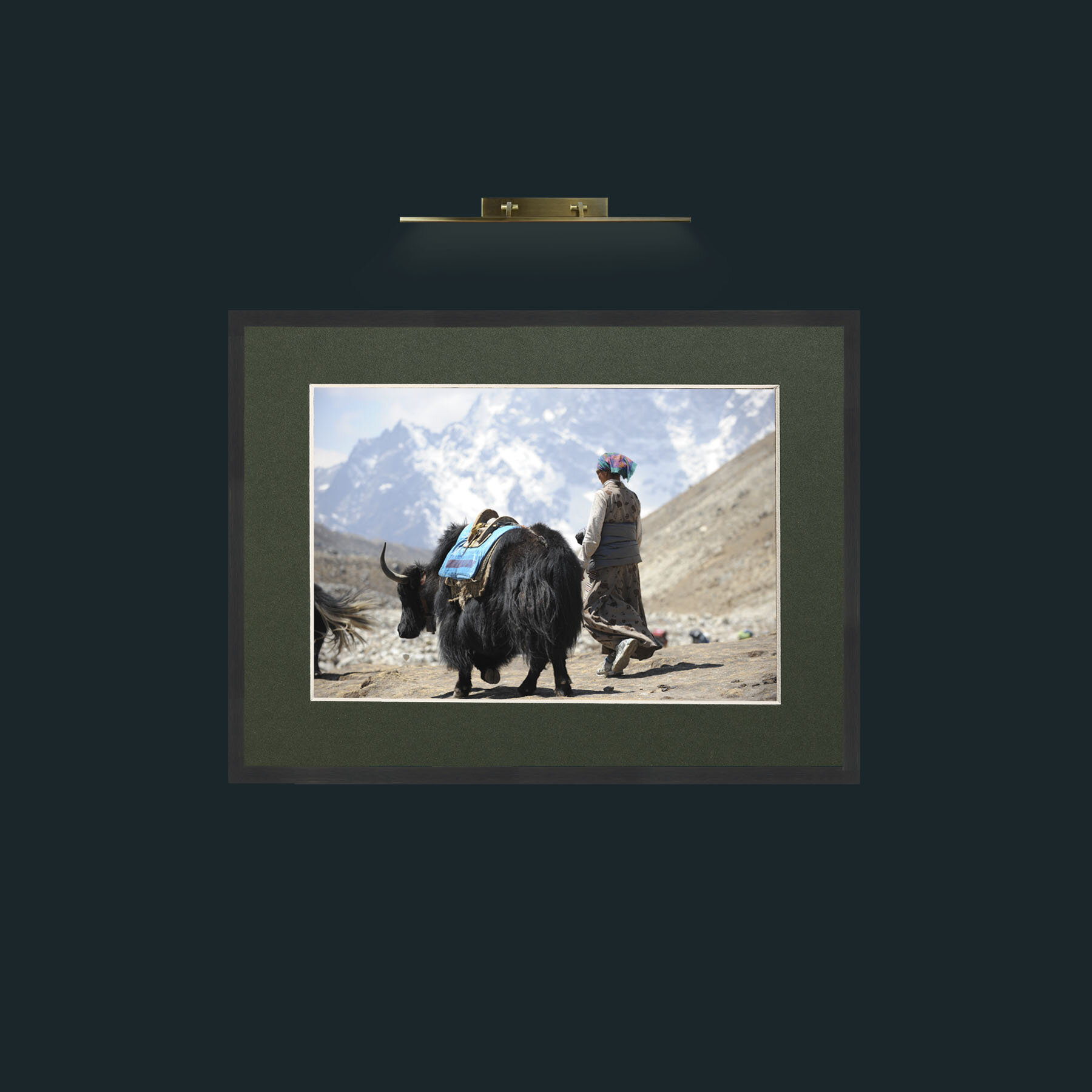 Art-Lady and the Yak-Frame-7Black-Mount-2Green.jpg