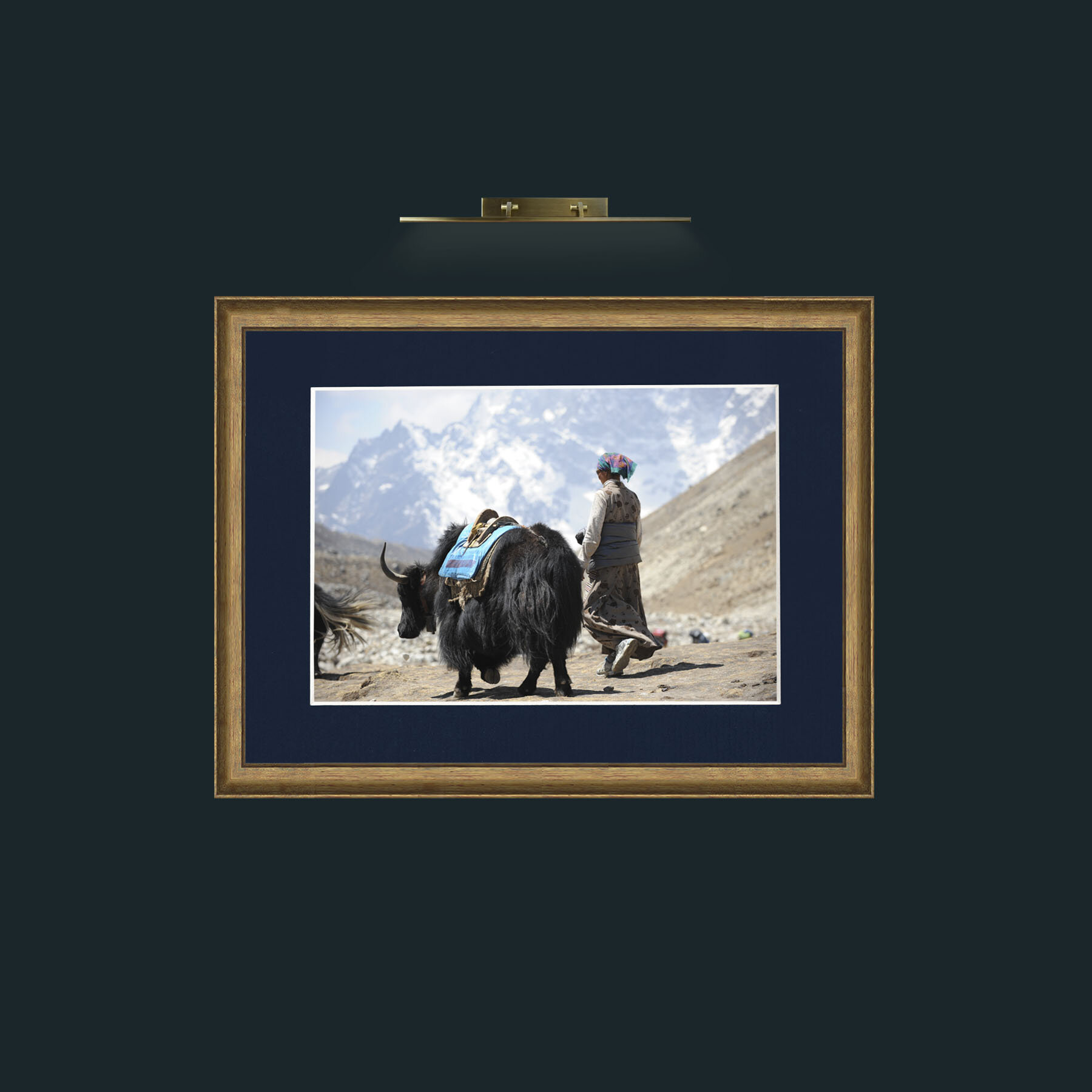 Art-Lady and the Yak-Frame-8AntiqueRedGoldGilt-Mount-3Blue.jpg