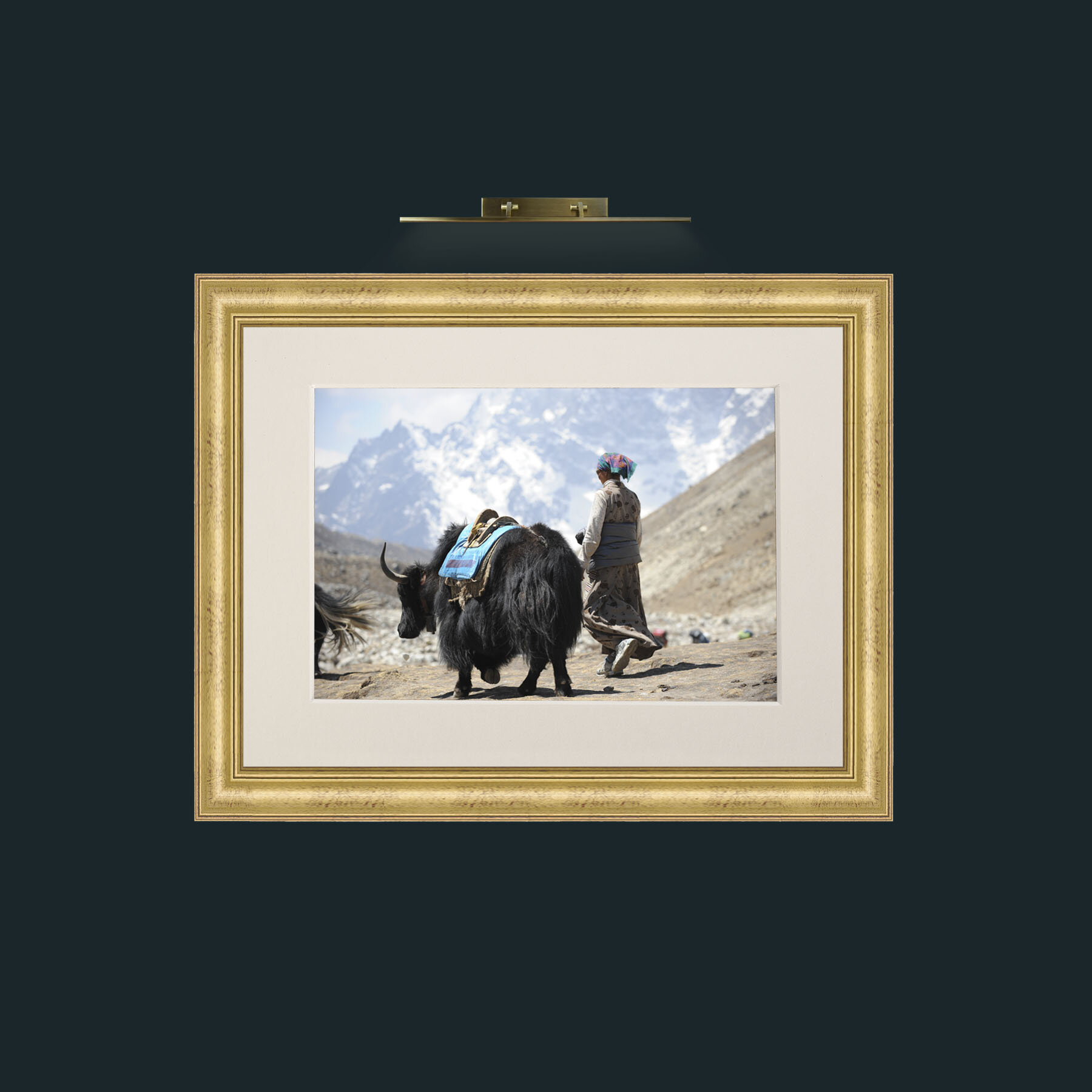 Art-Lady and the Yak-Frame-9WideGilt-Mount-1Antique.jpg