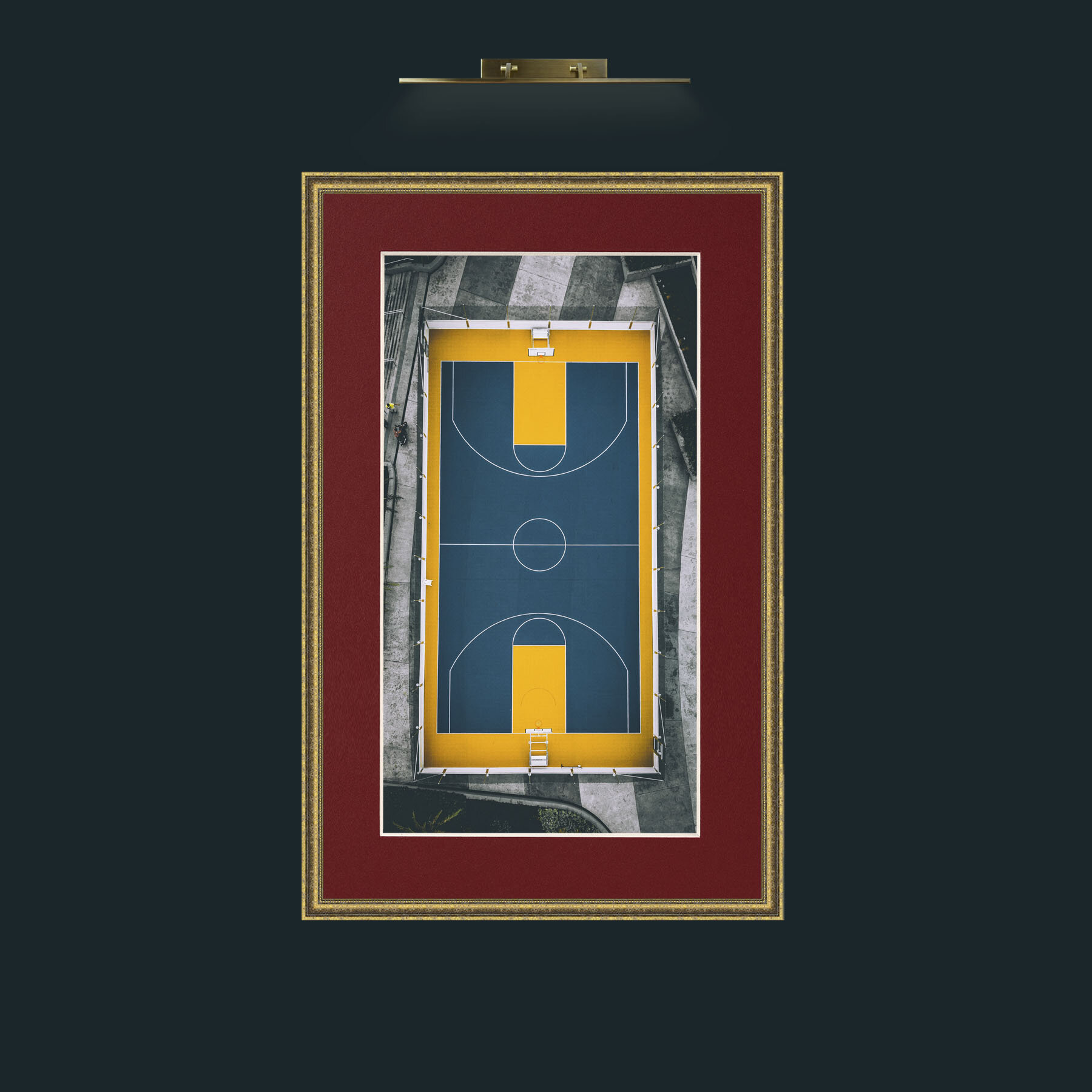 Art-Landing Pad.jpg-Frame-1GiltTextured-Mount-4Red.jpg