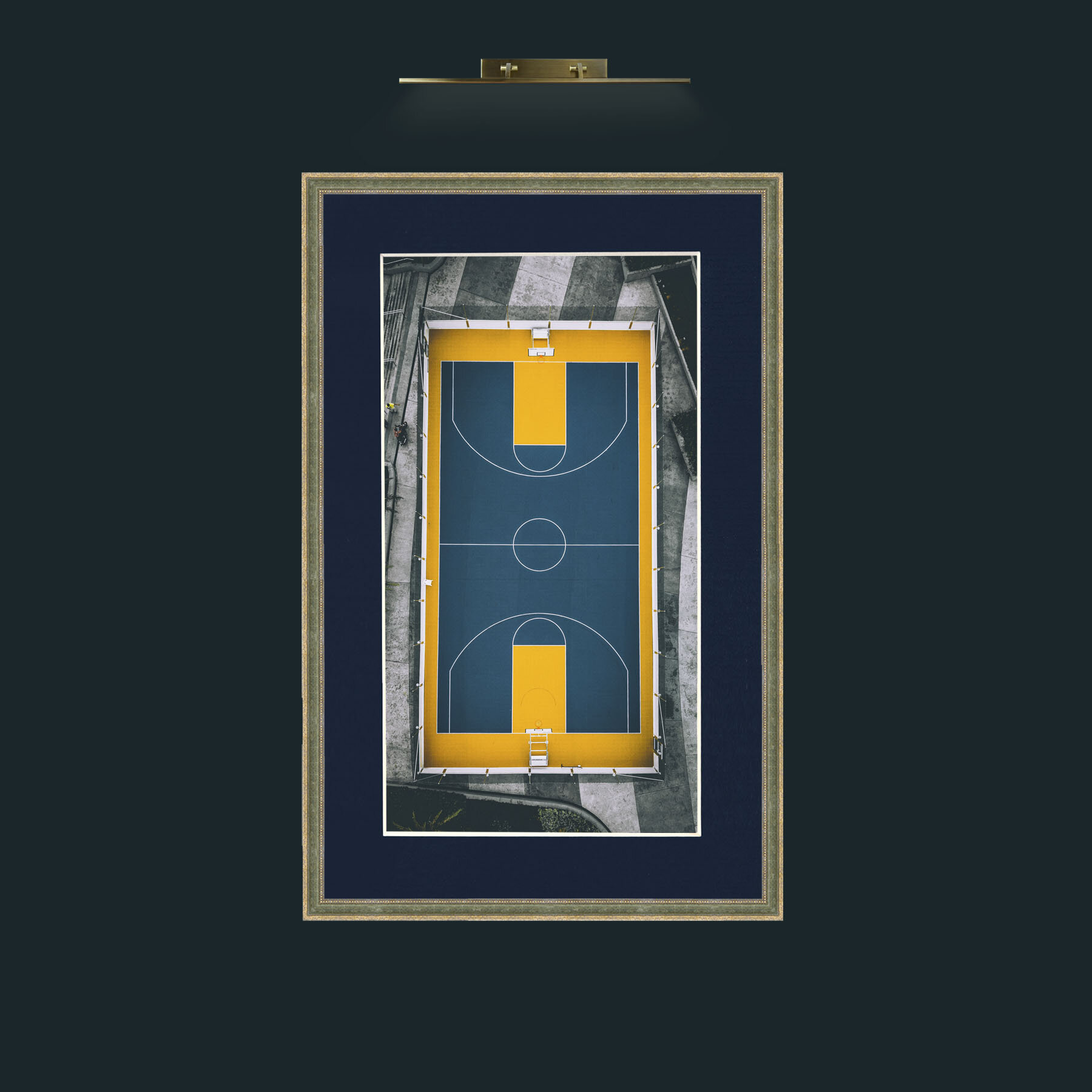 Art-Landing Pad.jpg-Frame-2GreenGoldTextured-Mount-3Blue.jpg