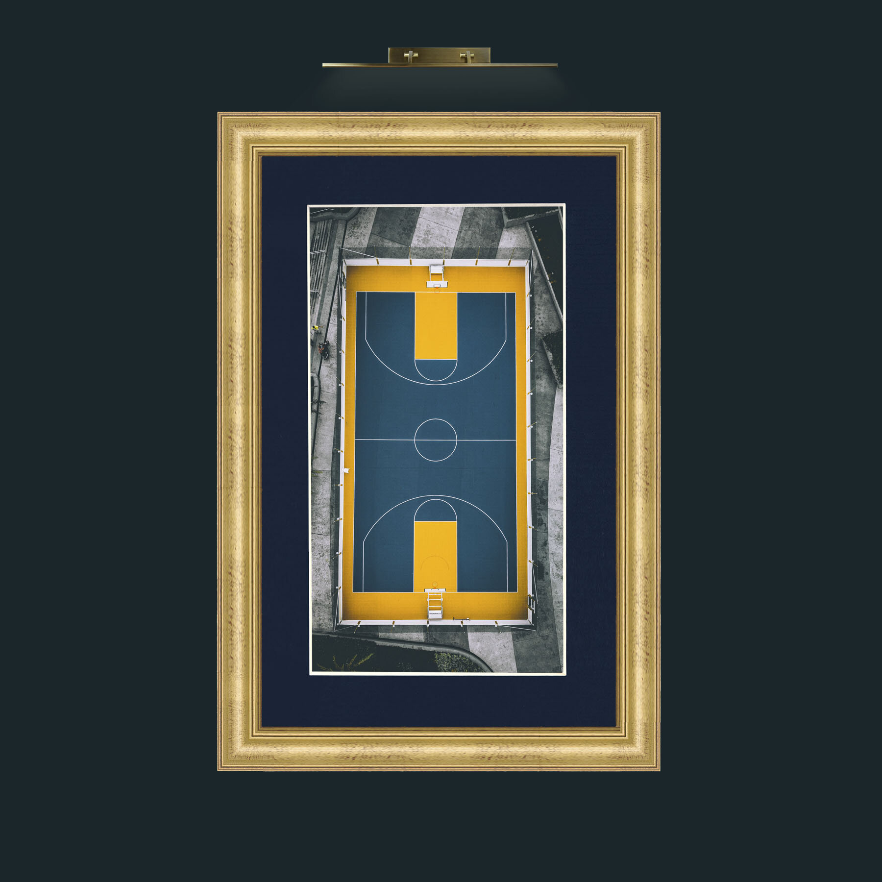 Art-Landing Pad.jpg-Frame-9WideGilt-Mount-3Blue.jpg