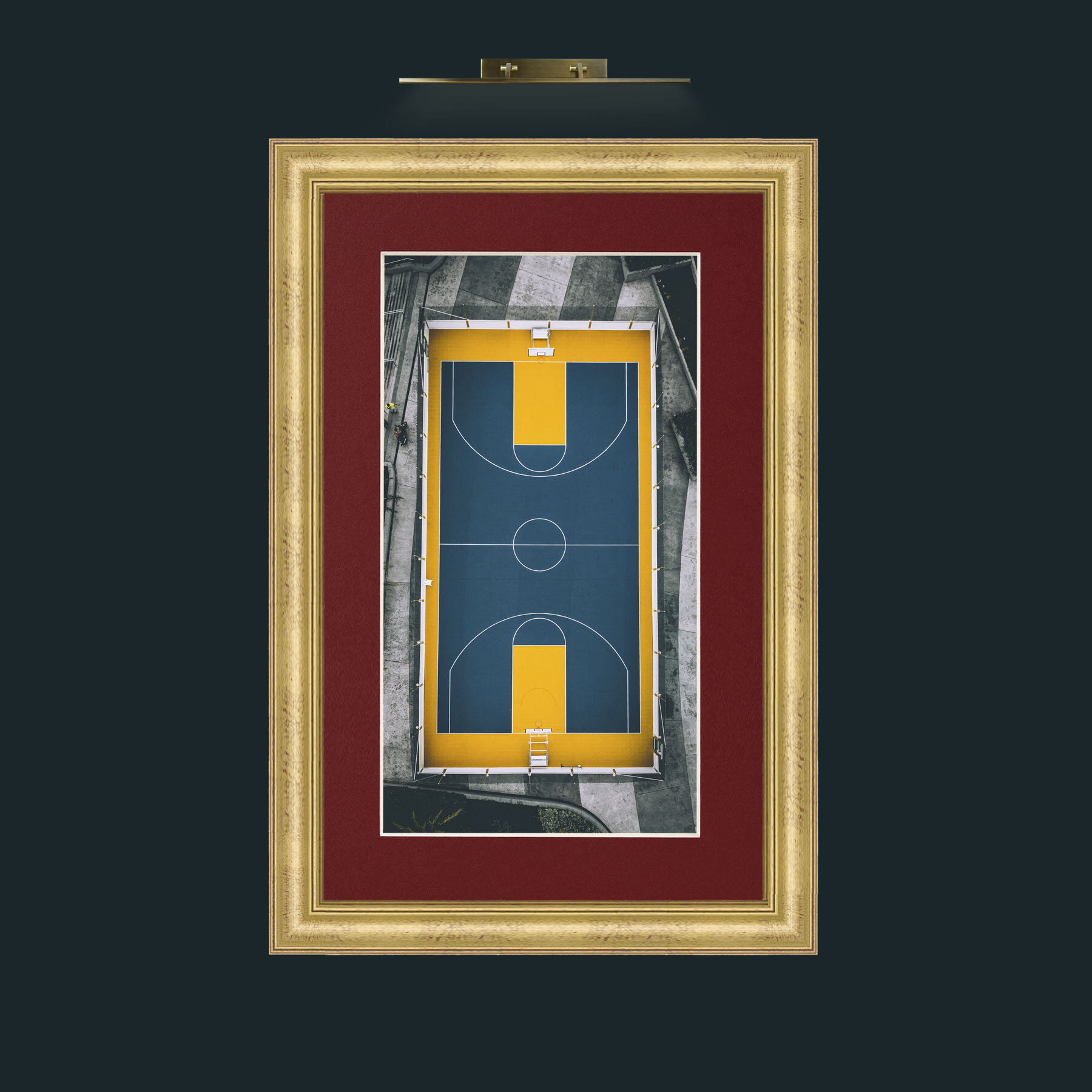 Art-Landing Pad.jpg-Frame-9WideGilt-Mount-4Red.jpg