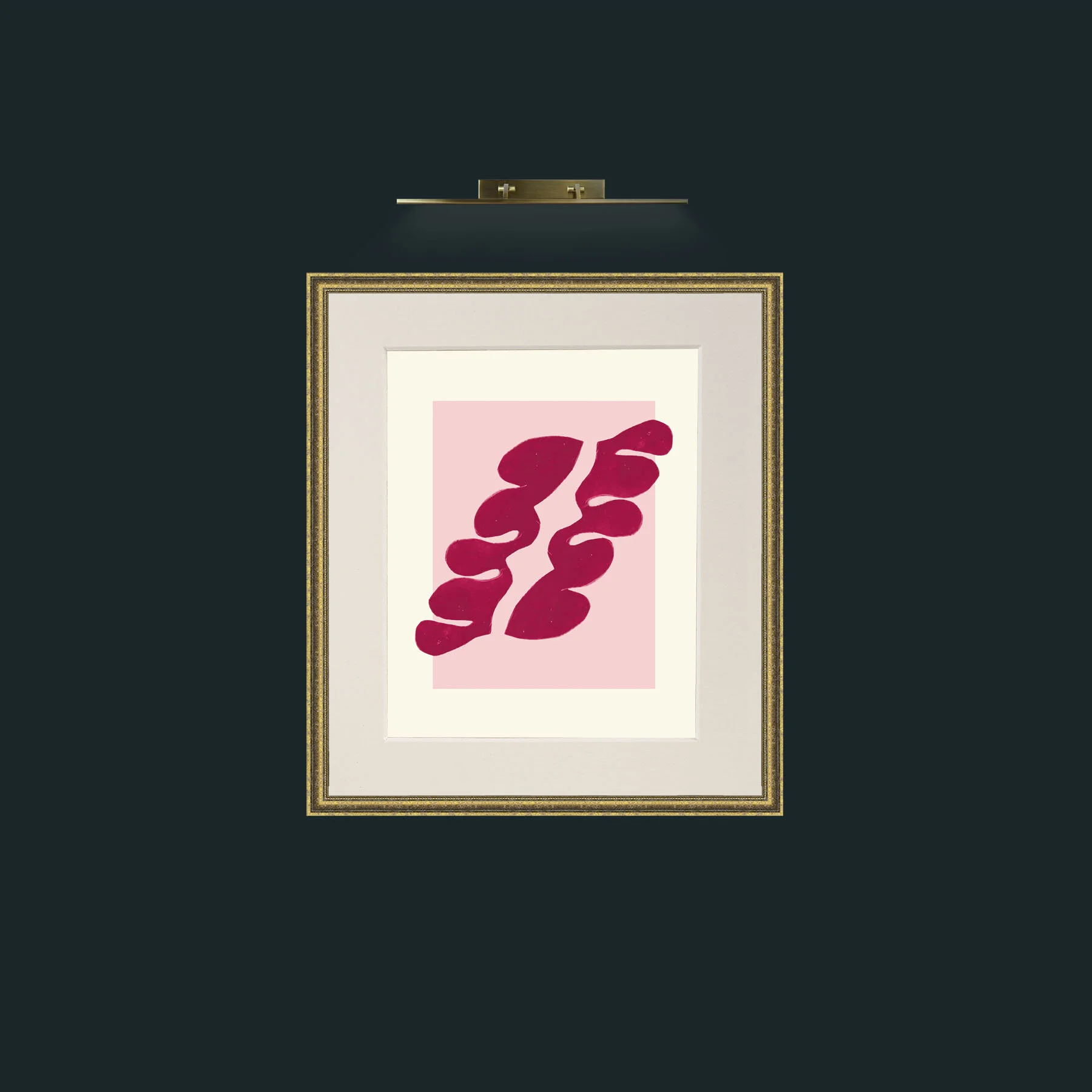 Art-Matisse Inspored Red on Pink-Frame-1GiltTextured-Mount-1Antique.jpg