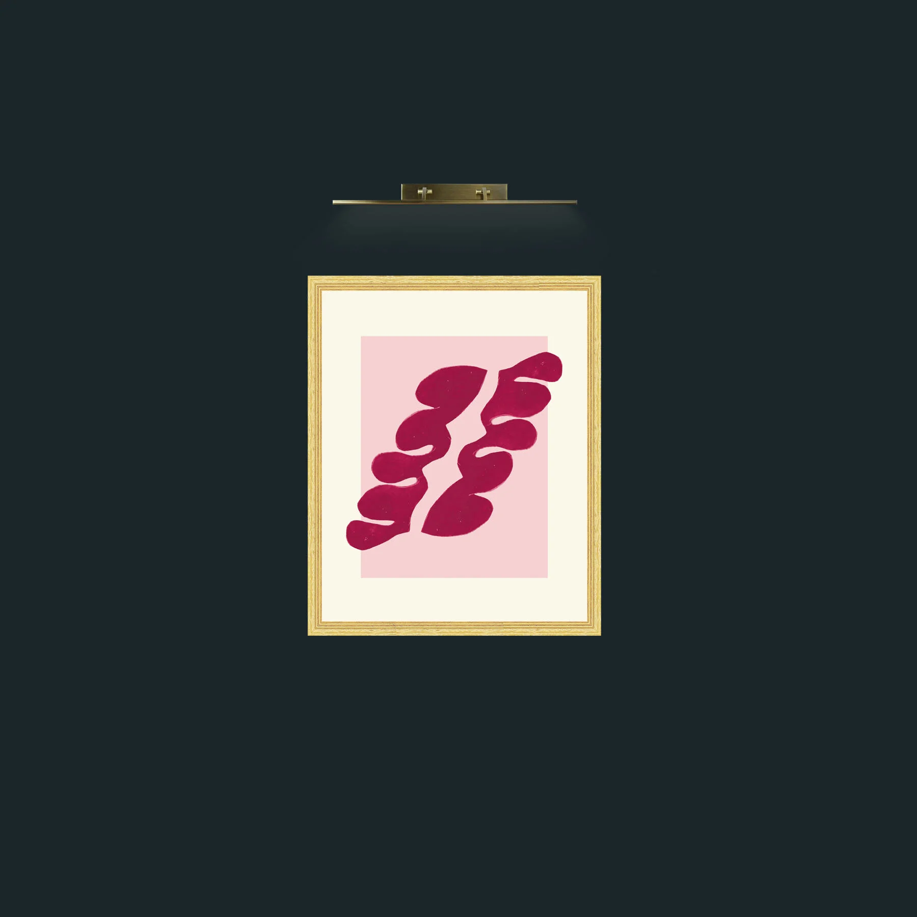 Art-Matisse Inspored Red on Pink-Frame-4BevelledGilt.jpg