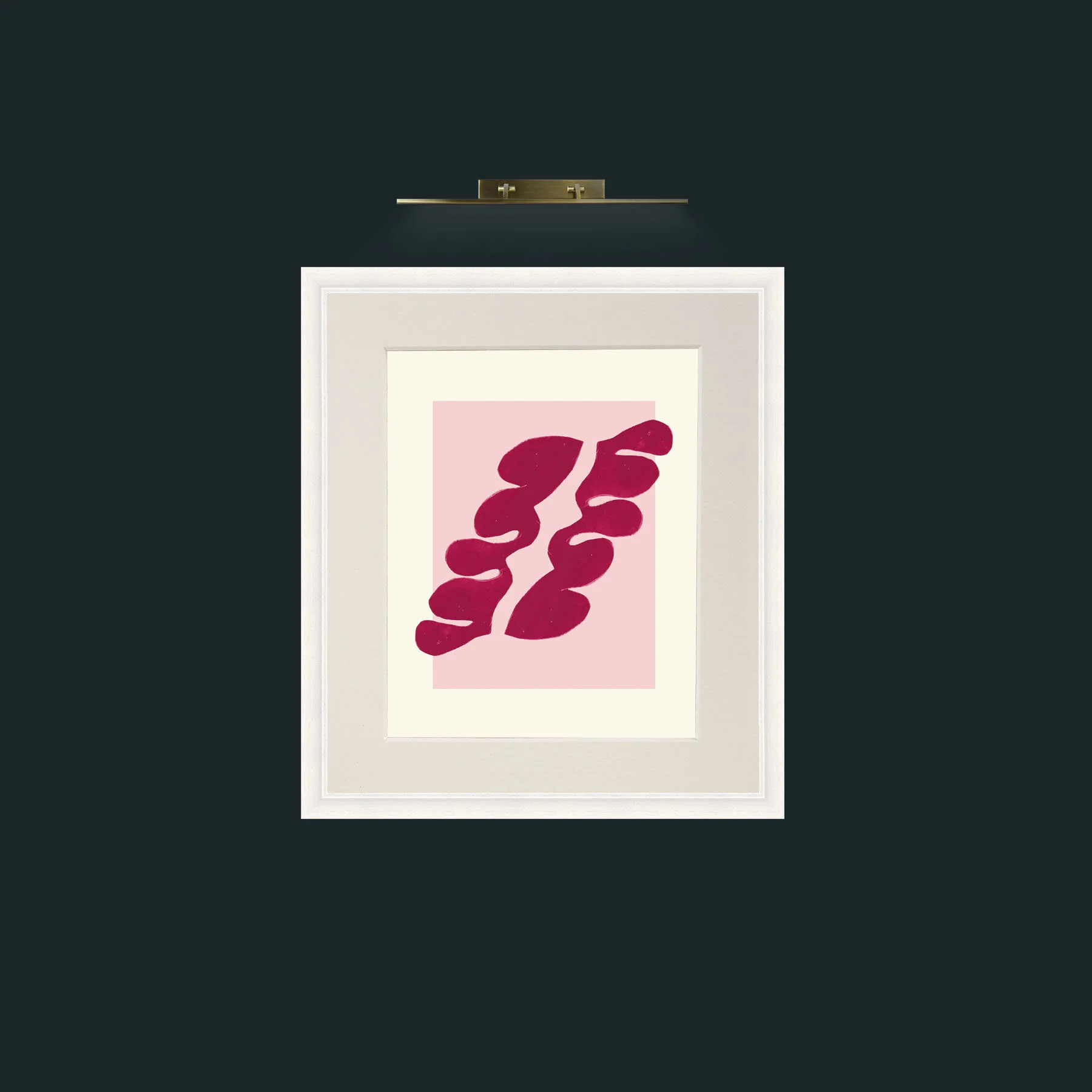 Art-Matisse Inspored Red on Pink-Frame-5White-Mount-1Antique.jpg