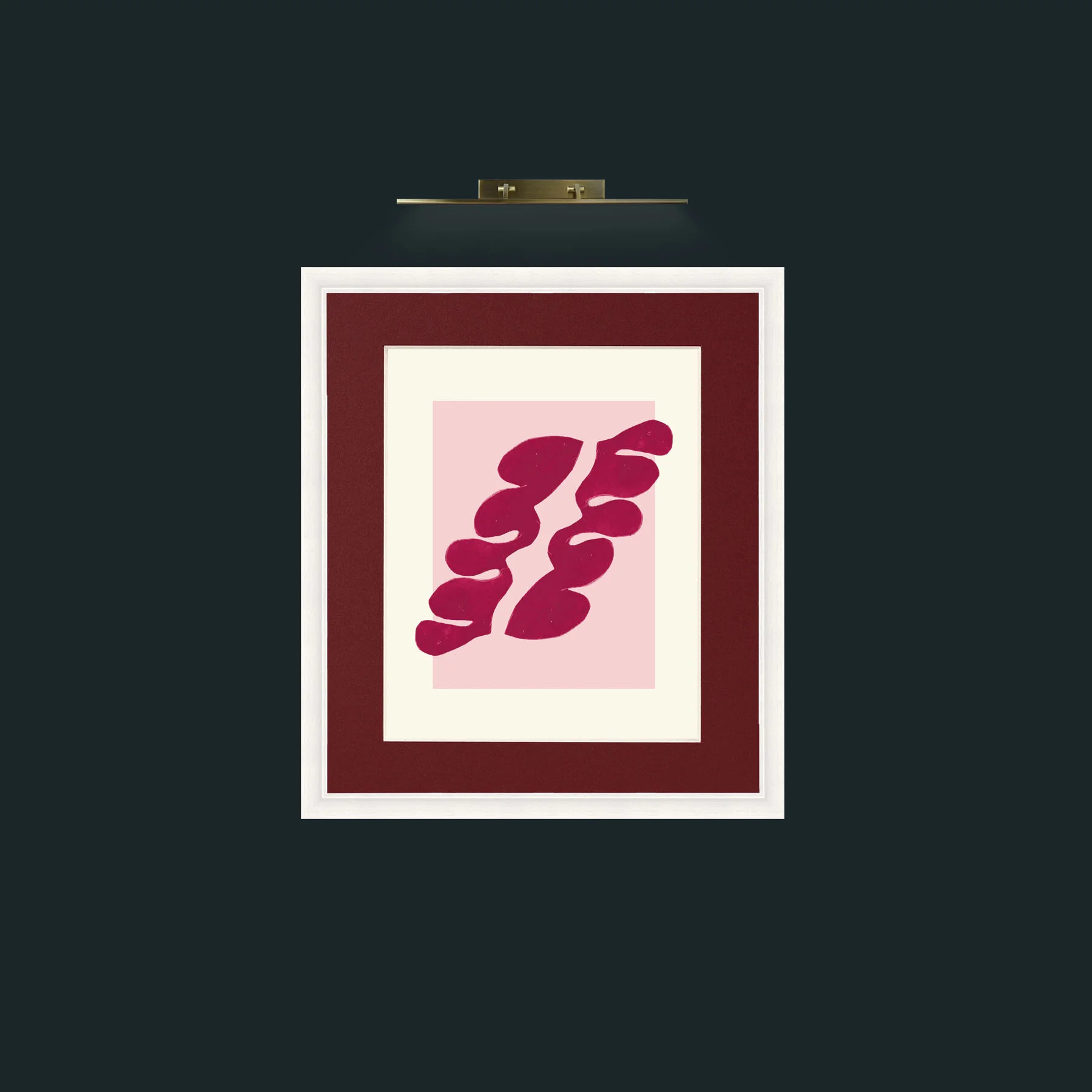 Art-Matisse Inspored Red on Pink-Frame-5White-Mount-4Red.jpg