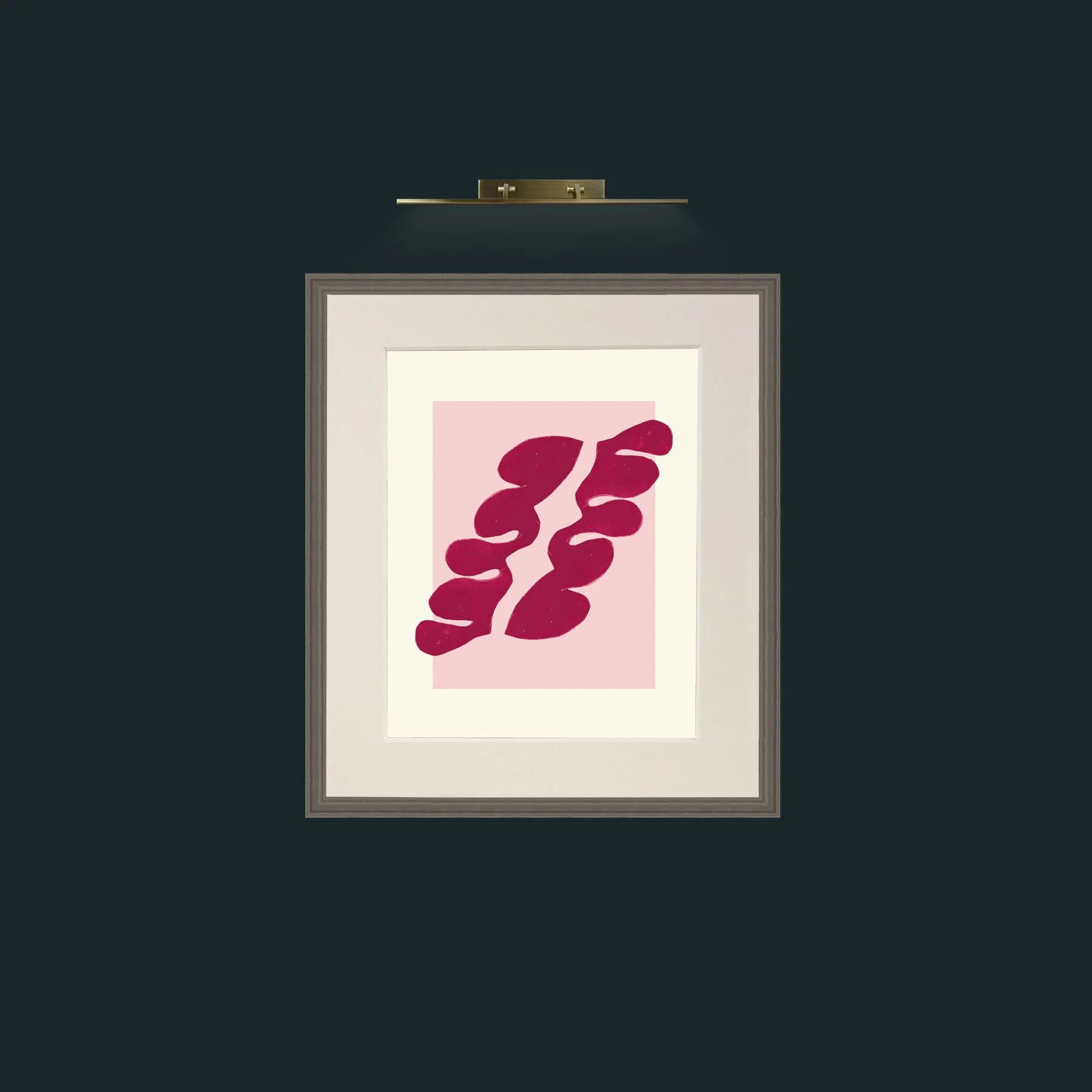Art-Matisse Inspored Red on Pink-Frame-6Grey-Mount-1Antique.jpg