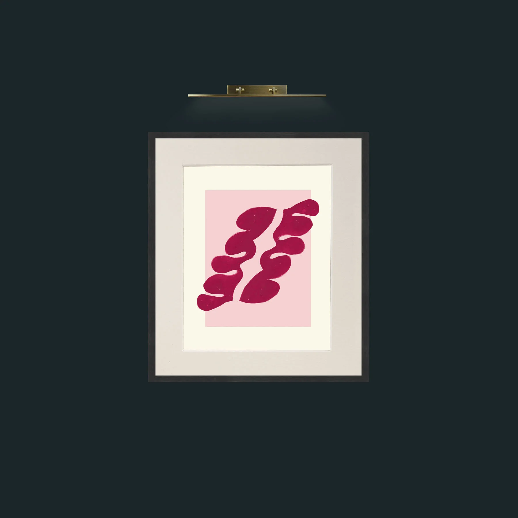 Art-Matisse Inspored Red on Pink-Frame-7Black-Mount-1Antique.jpg