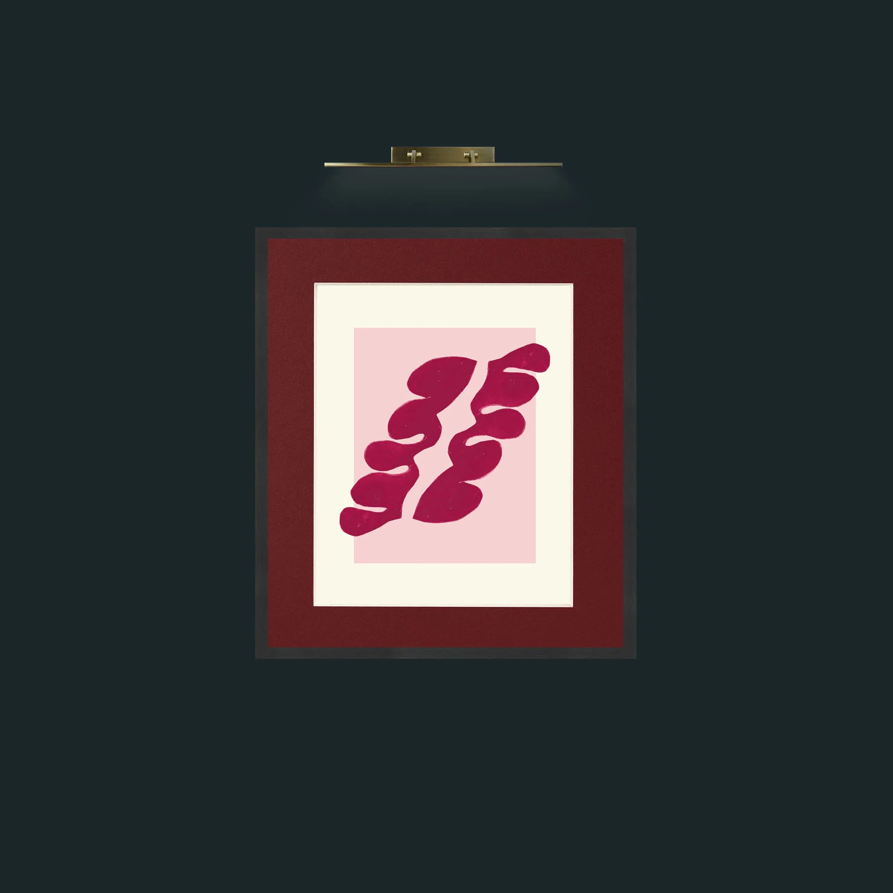 Art-Matisse Inspored Red on Pink-Frame-7Black-Mount-4Red.jpg