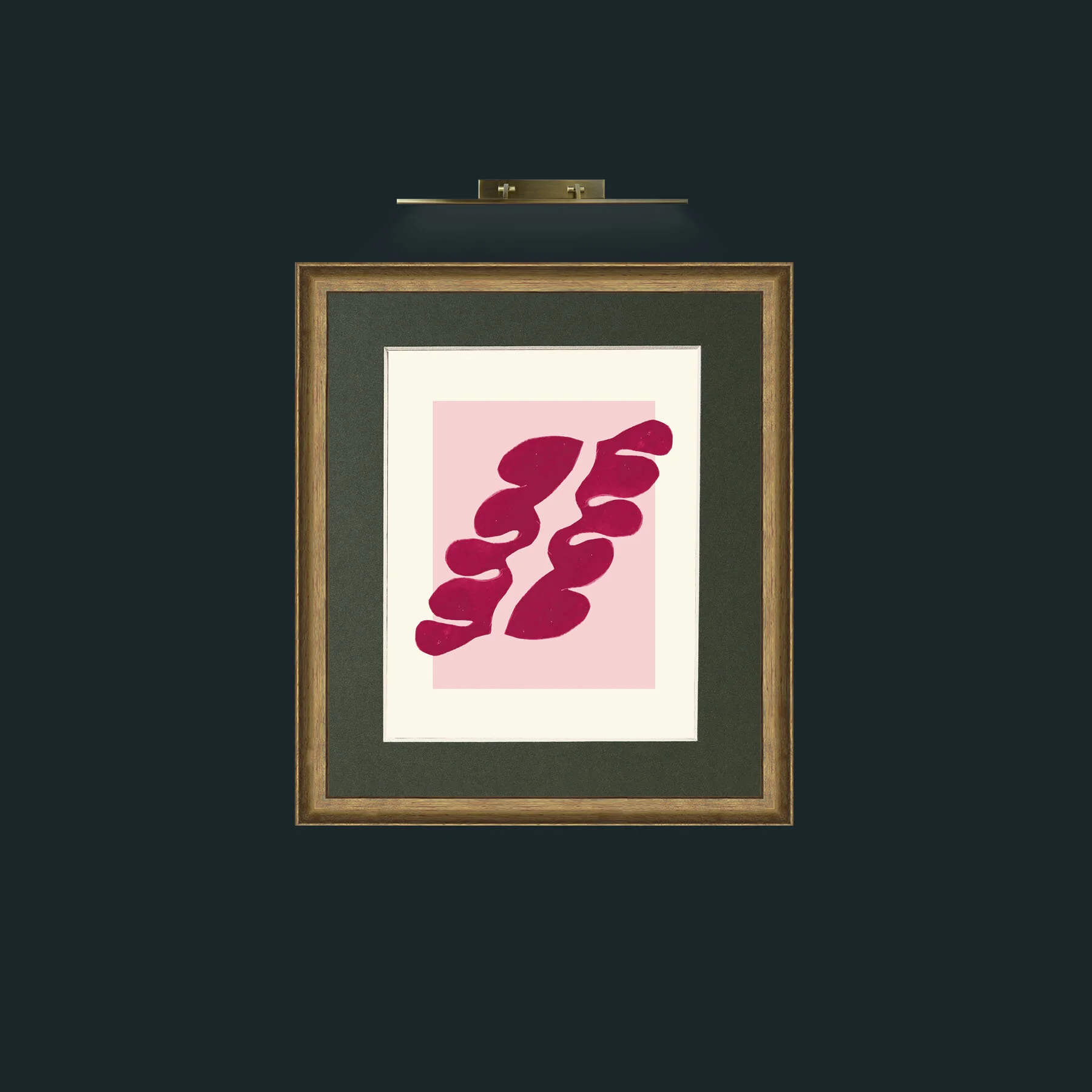 Art-Matisse Inspored Red on Pink-Frame-8RedGreenGilt-Mount-2Green.jpg